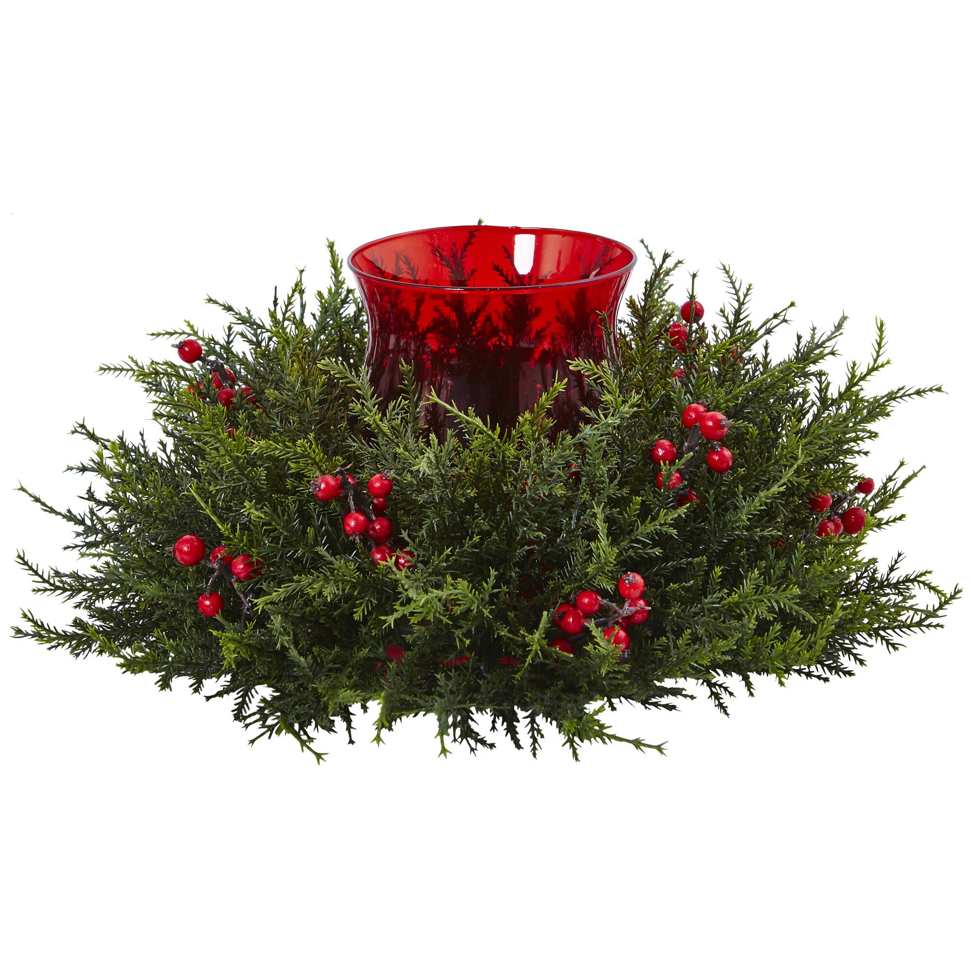 6.5" Cedar Berry Candelabrum By Nearly Natural | Michaels®