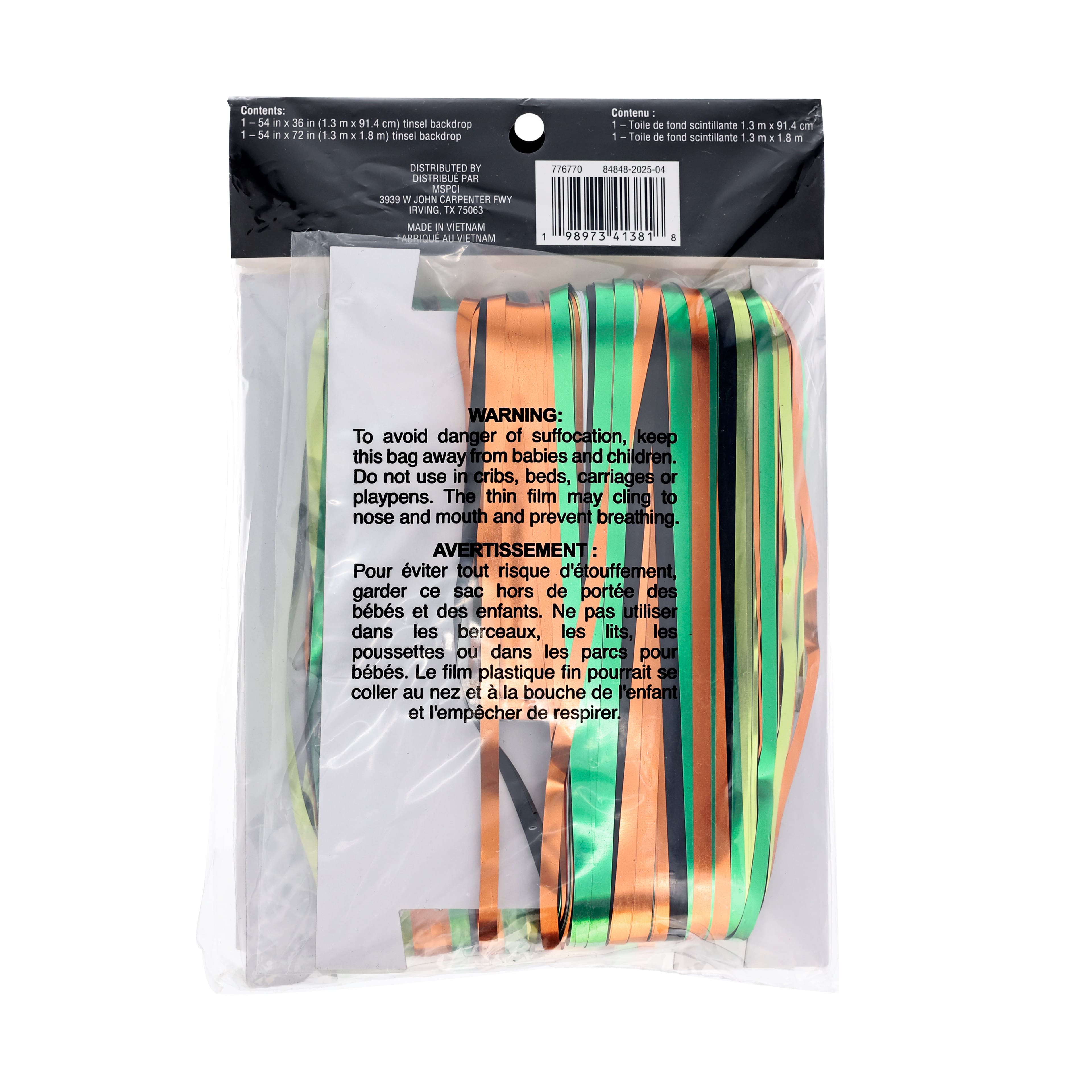 54" Halloween Tinsel Backdrop by Celebrate It™