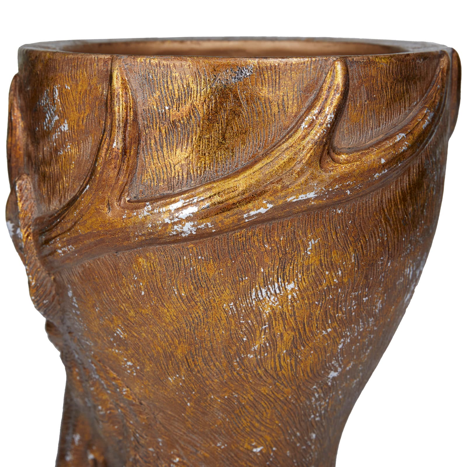 Bronze Polystone Traditional Planter, 14&#x22; x 10&#x22; x 10&#x22;