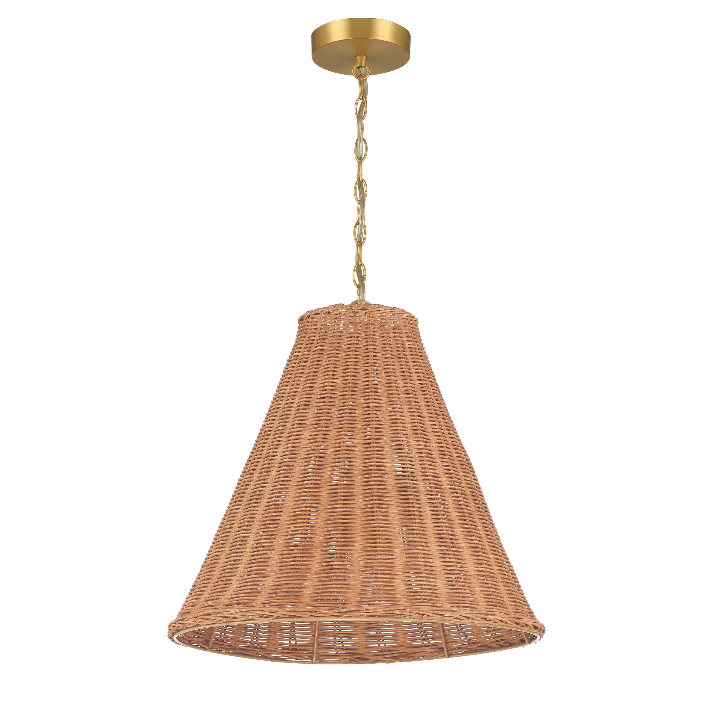 Hello Honey&#xAE; Rattan Taper Pendant Light