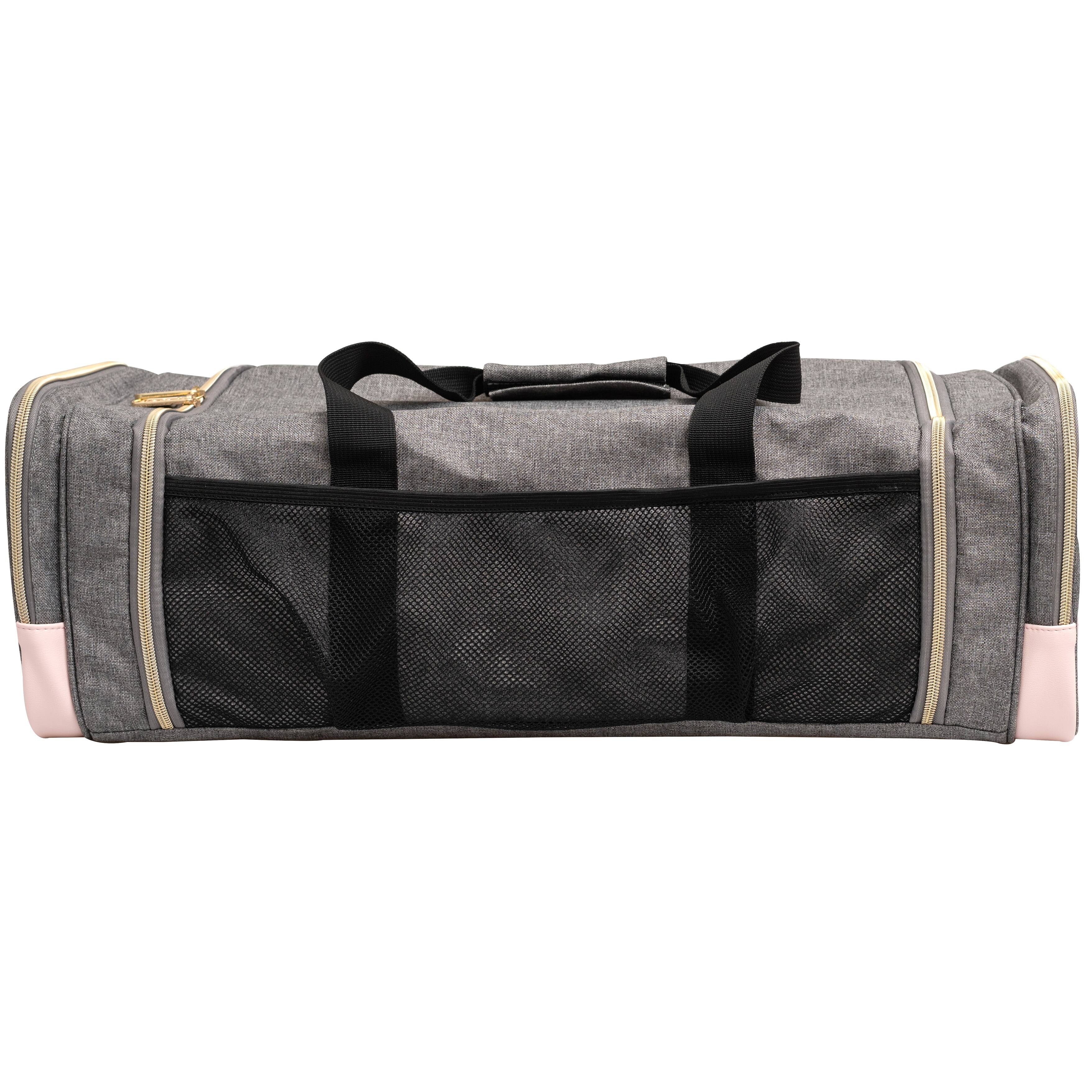 We R Memory Keepers&#xAE; Pink &#x26; Gray Crafter&#x27;s Machine Tote