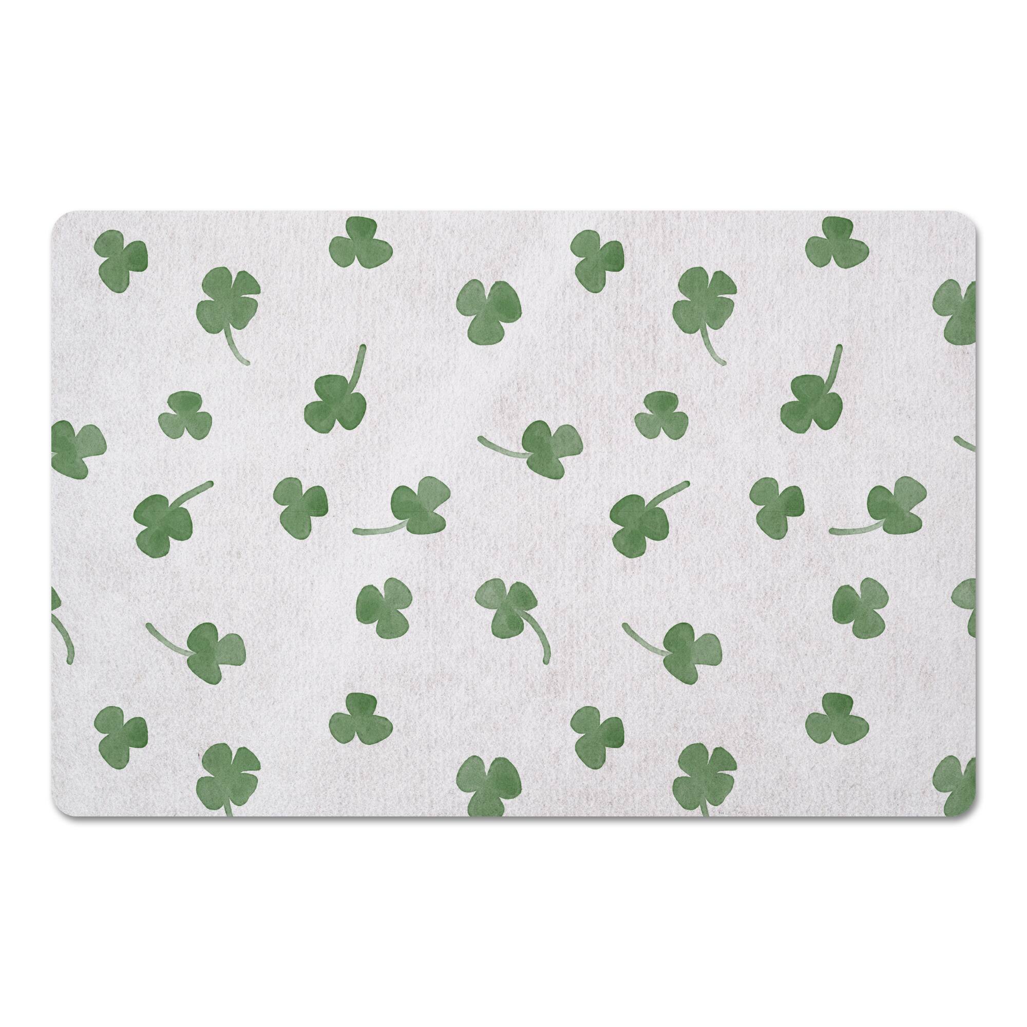 Tiny Shamrock Pattern 27" x 18" Floor Mat