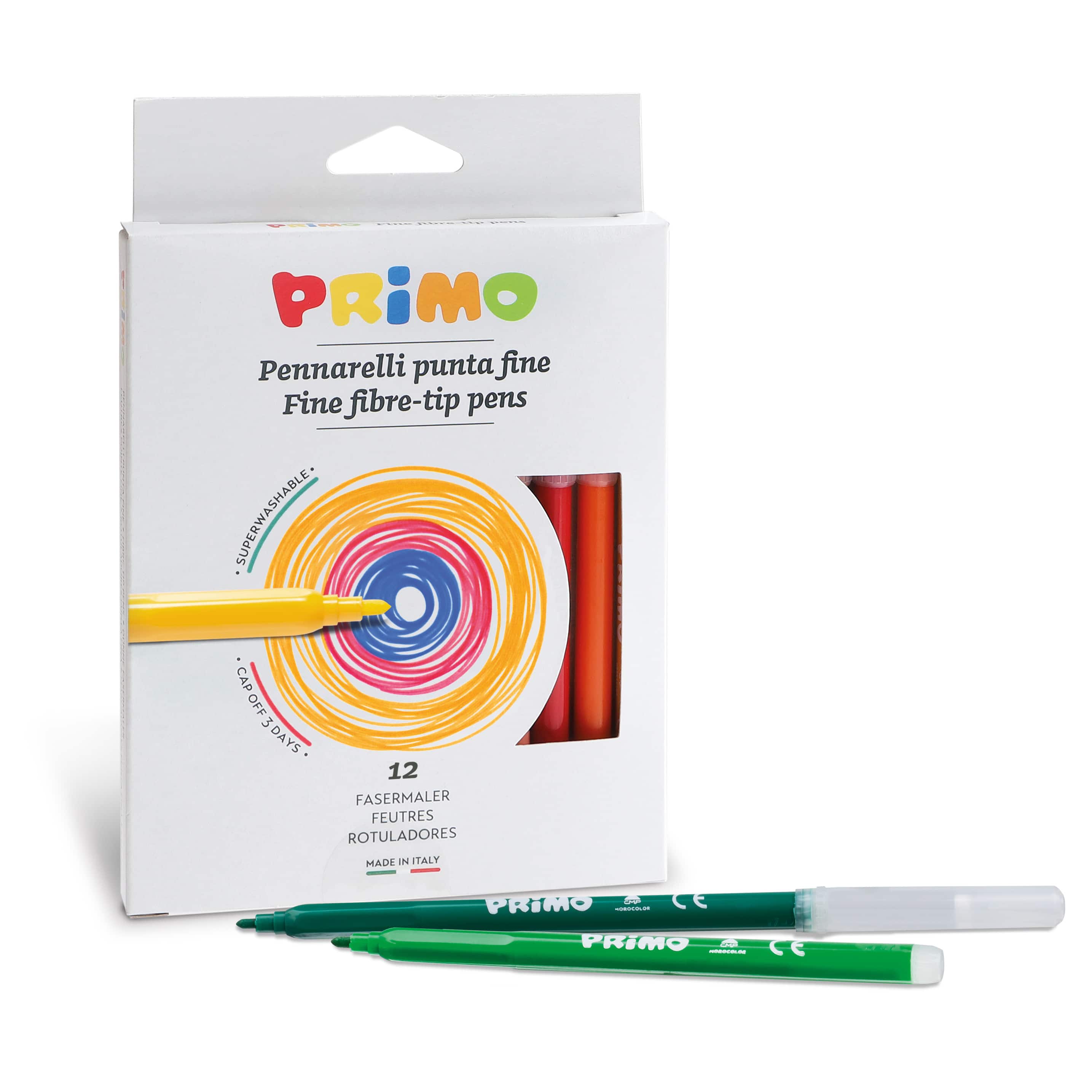 PRiMO 12 Color Fine Tip Marker Set