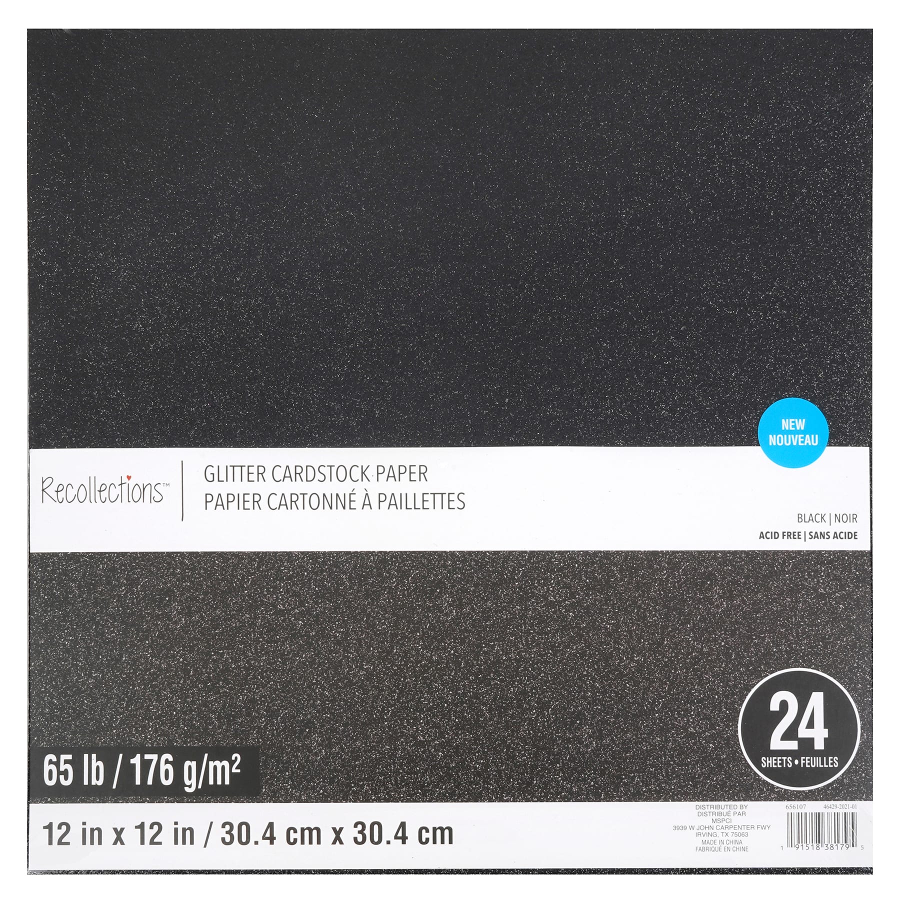 Michaels Bulk 6 Packs: 24 Ct. (144 Total) Glitter 12 inch x 12 inch Cardstock Paper by Recollections, Size: 12 x 12, Silver