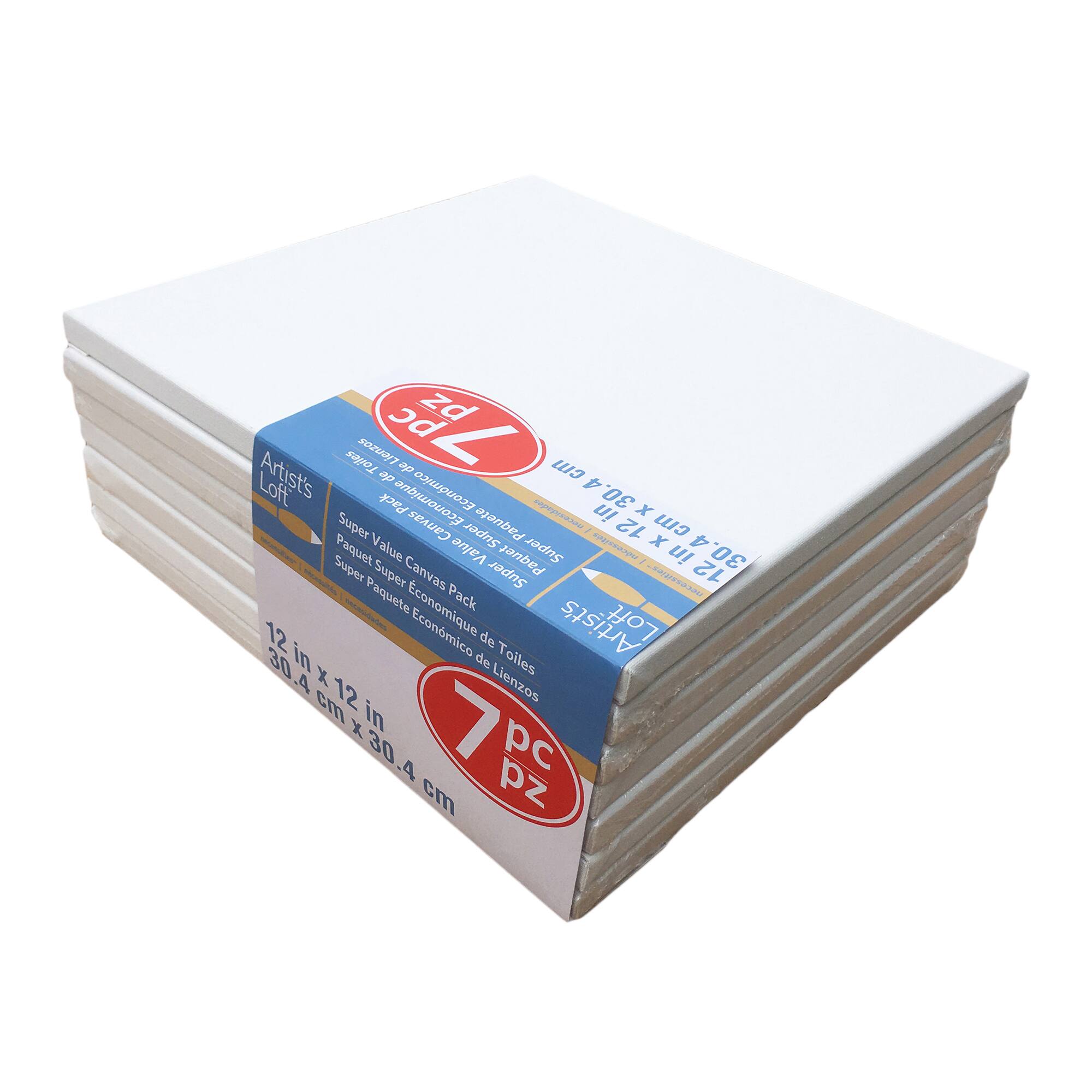 4 Packs: 7 ct. (28 total) 12" x 12" Super Value Canvas by Artist's Loft®