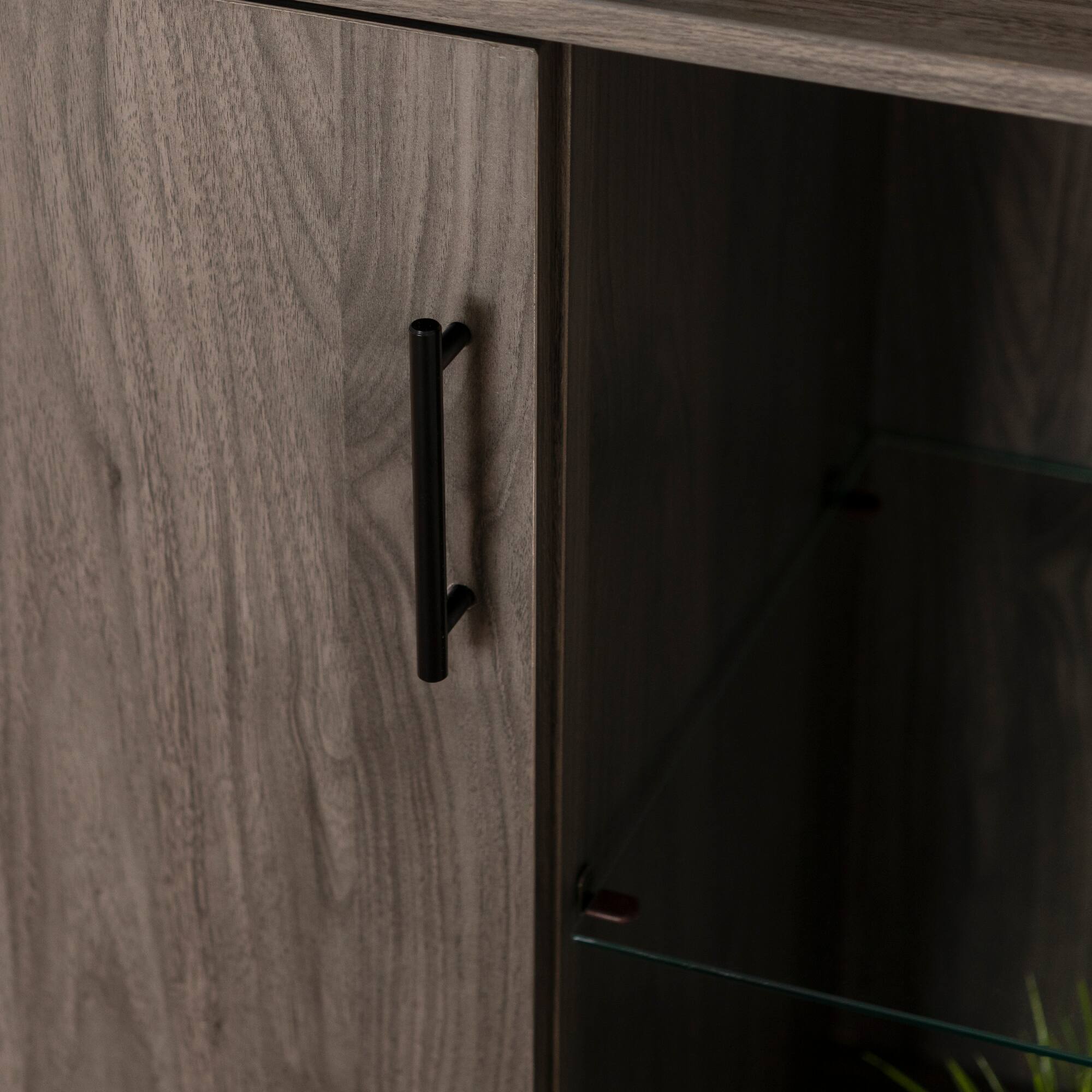 Walker Edison 30&#x22; Slate Grey Modern Wood Accent Cabinet 