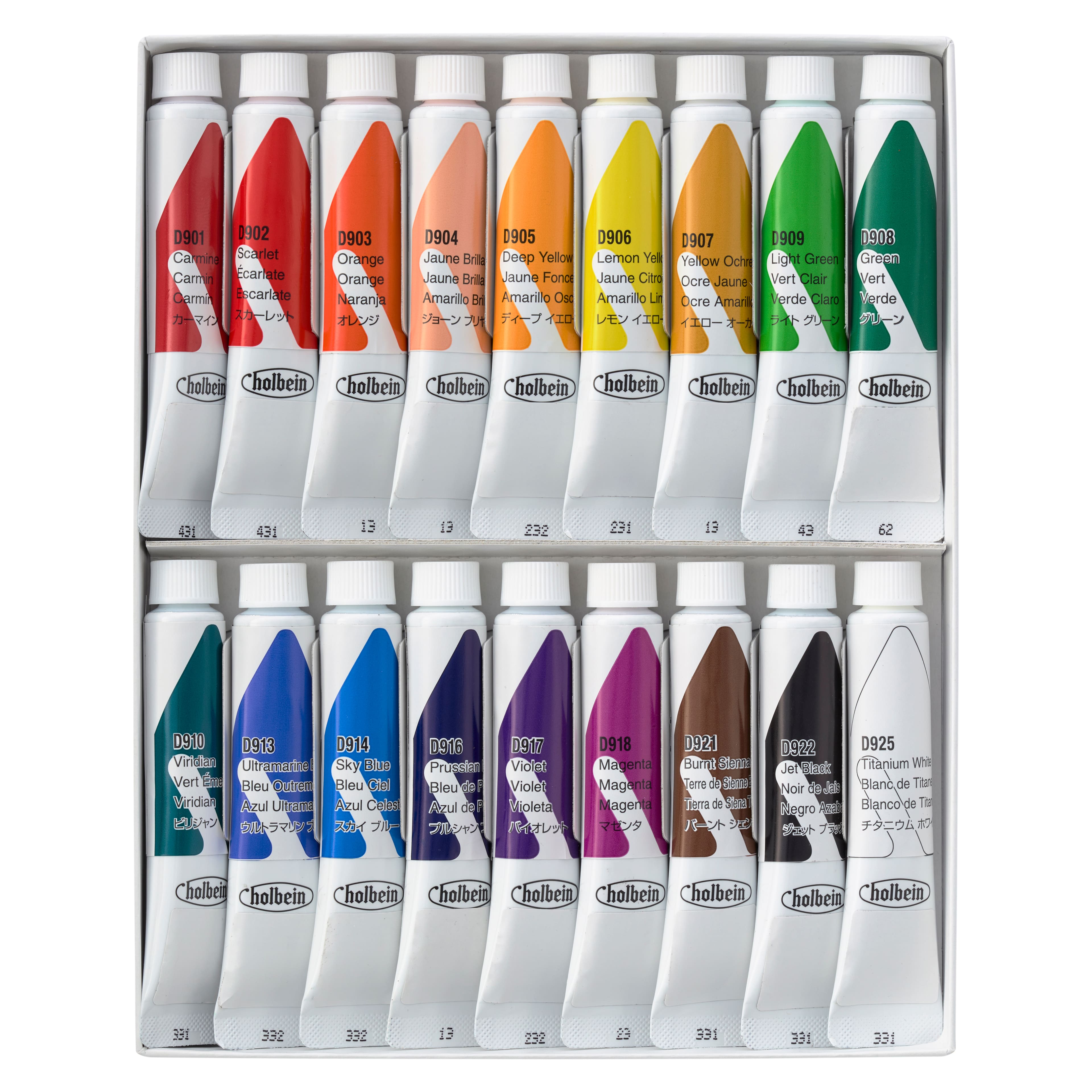 Holbein Acrylic Gouache 18-Color School Paint Set