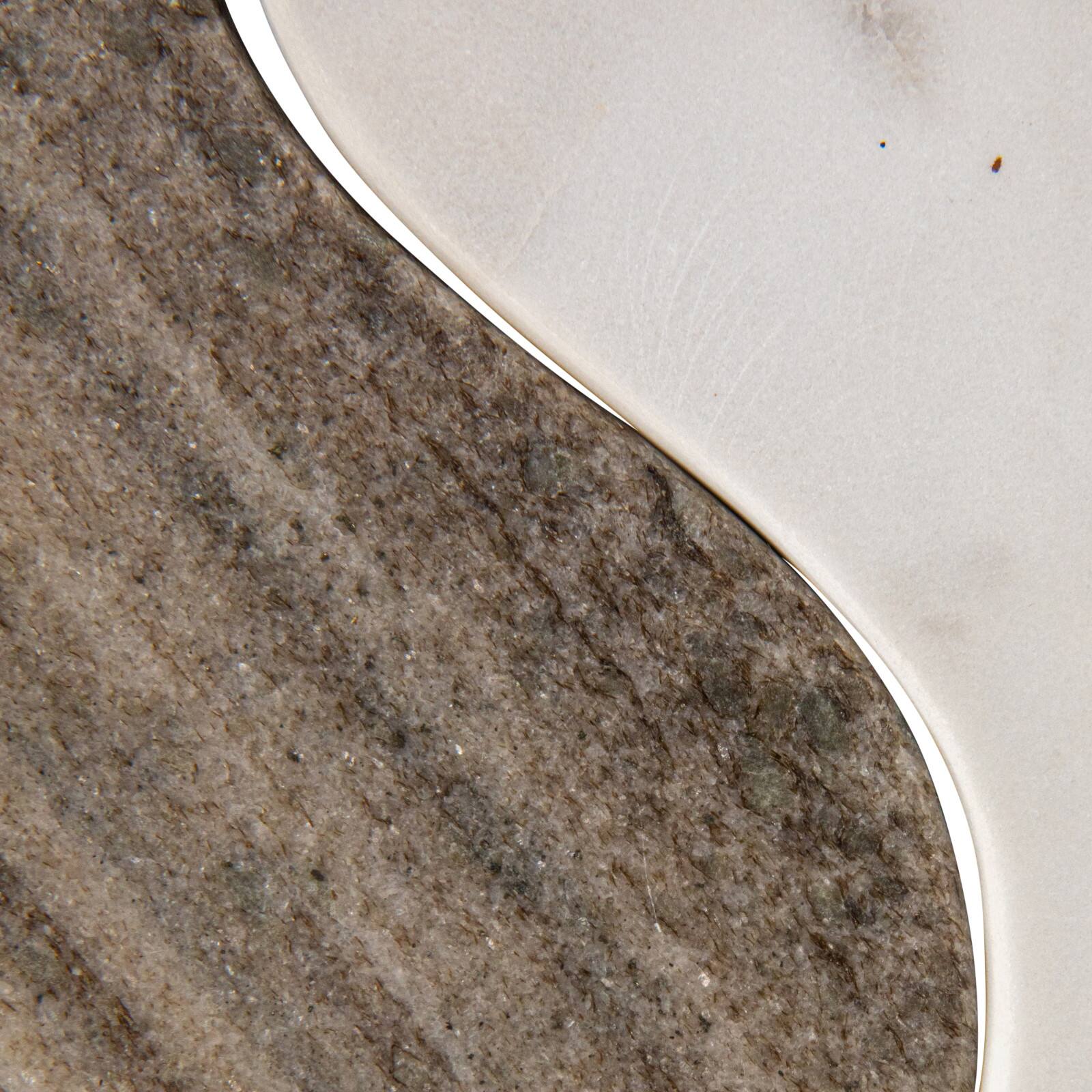 Hello Honey&#xAE; 15&#x22; Beige &#x26; White Marble Wave Dual Cheese &#x26; Cutting Board