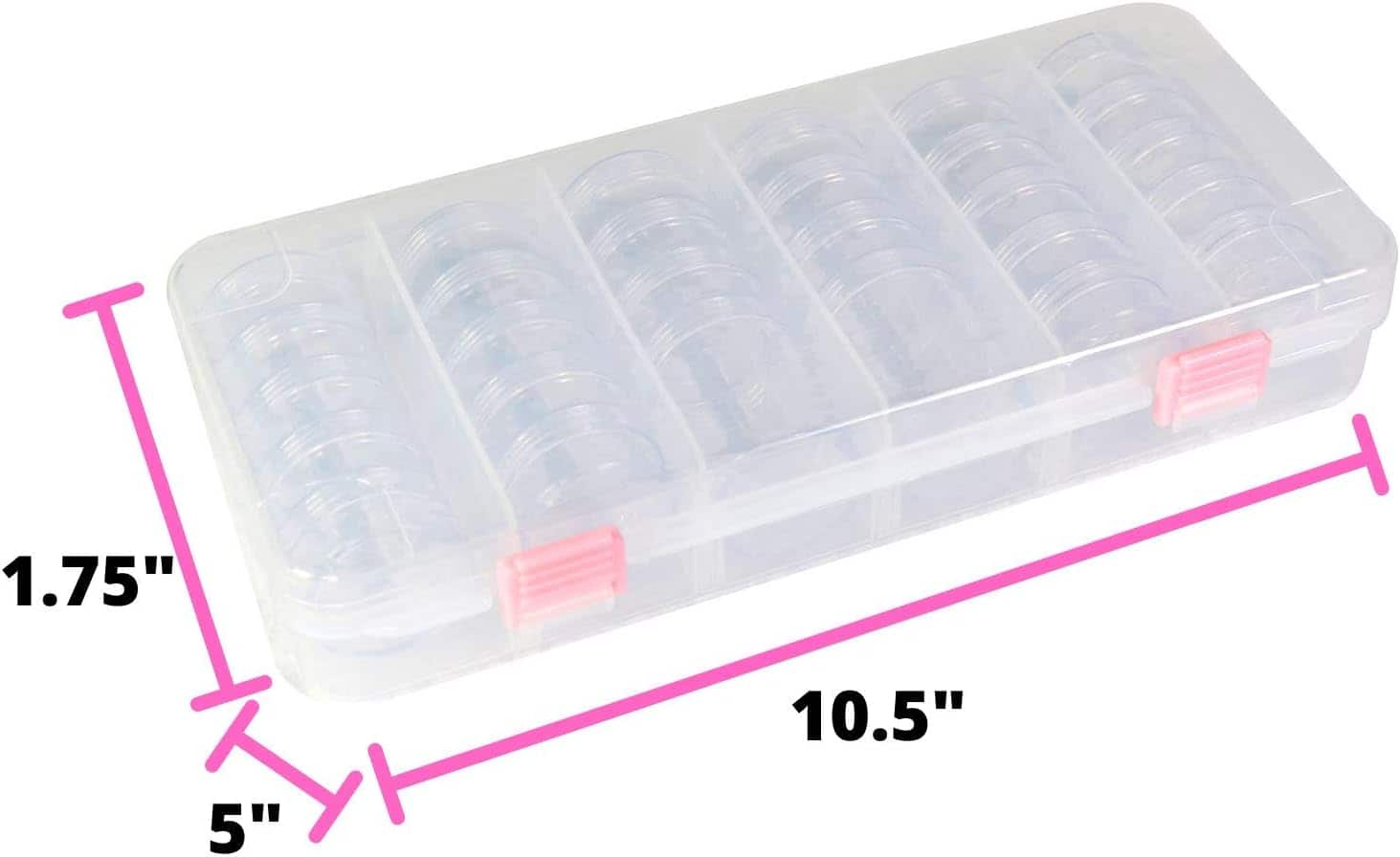 Everything Mary Large Plastic Bead Storage Box with 28 Jars