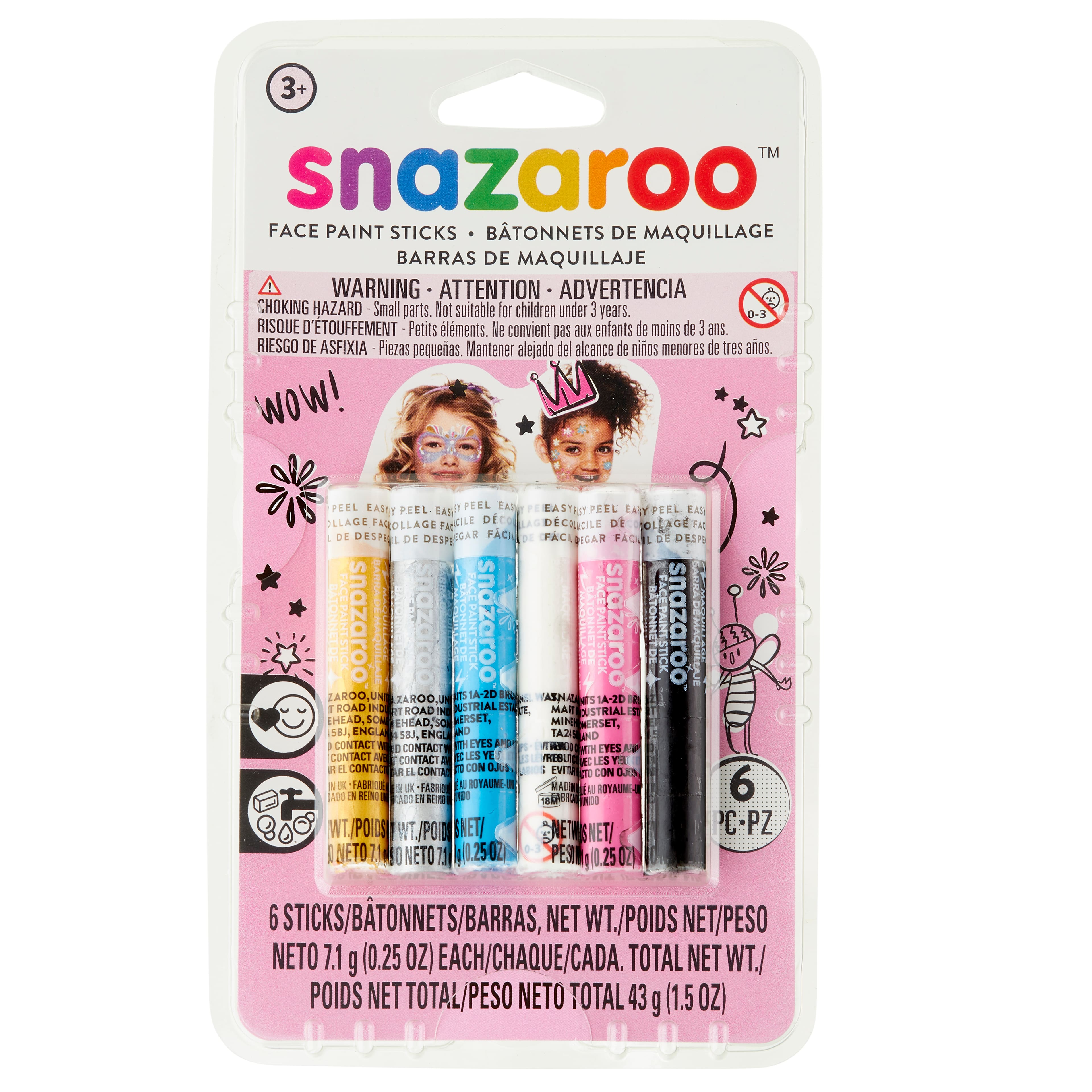 12 Packs: 6 ct. (72 total) Snazaroo™ Face Painting Sticks