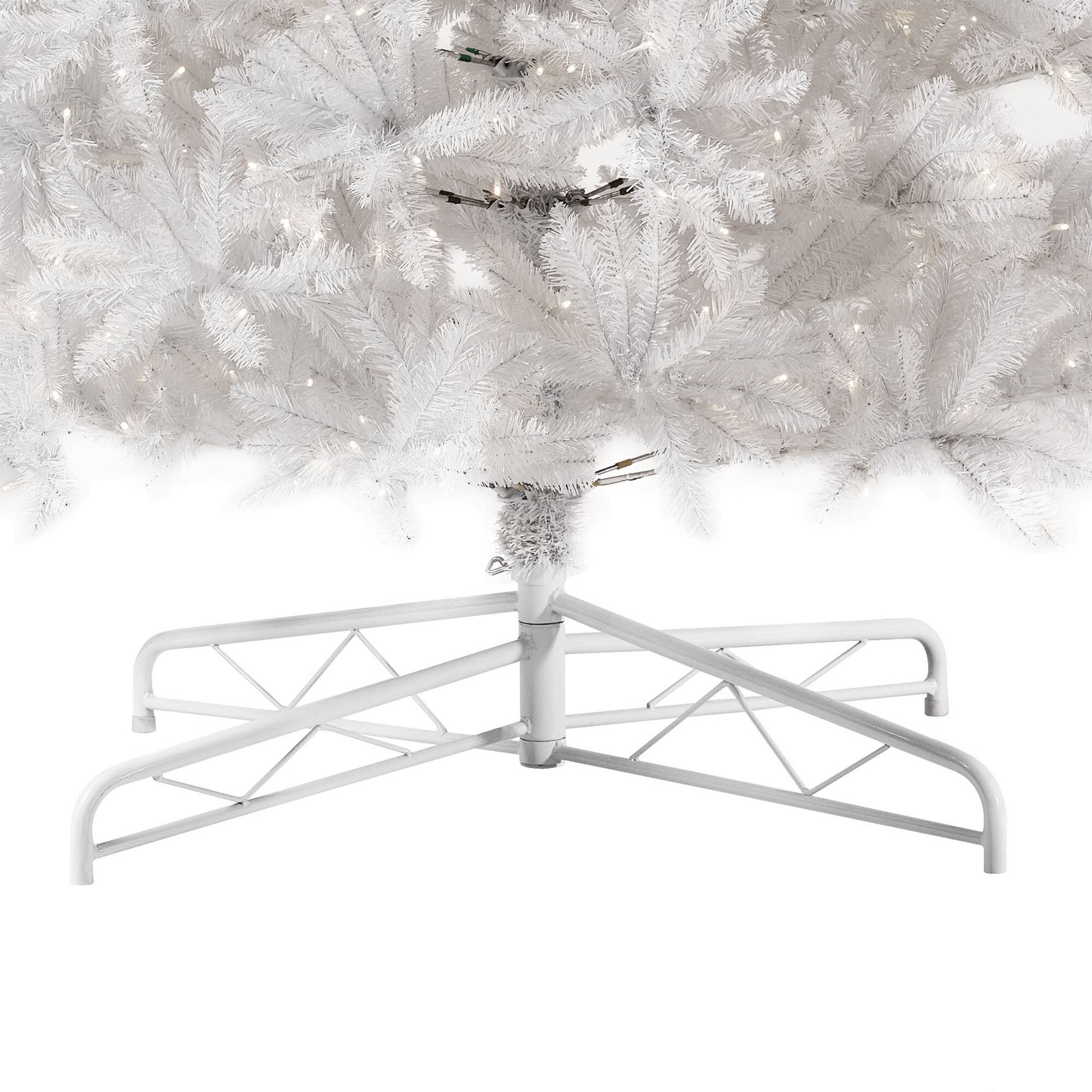 13ft. Pre-Lit Slim White Artificial Christmas Tree, Warm White LED Lights