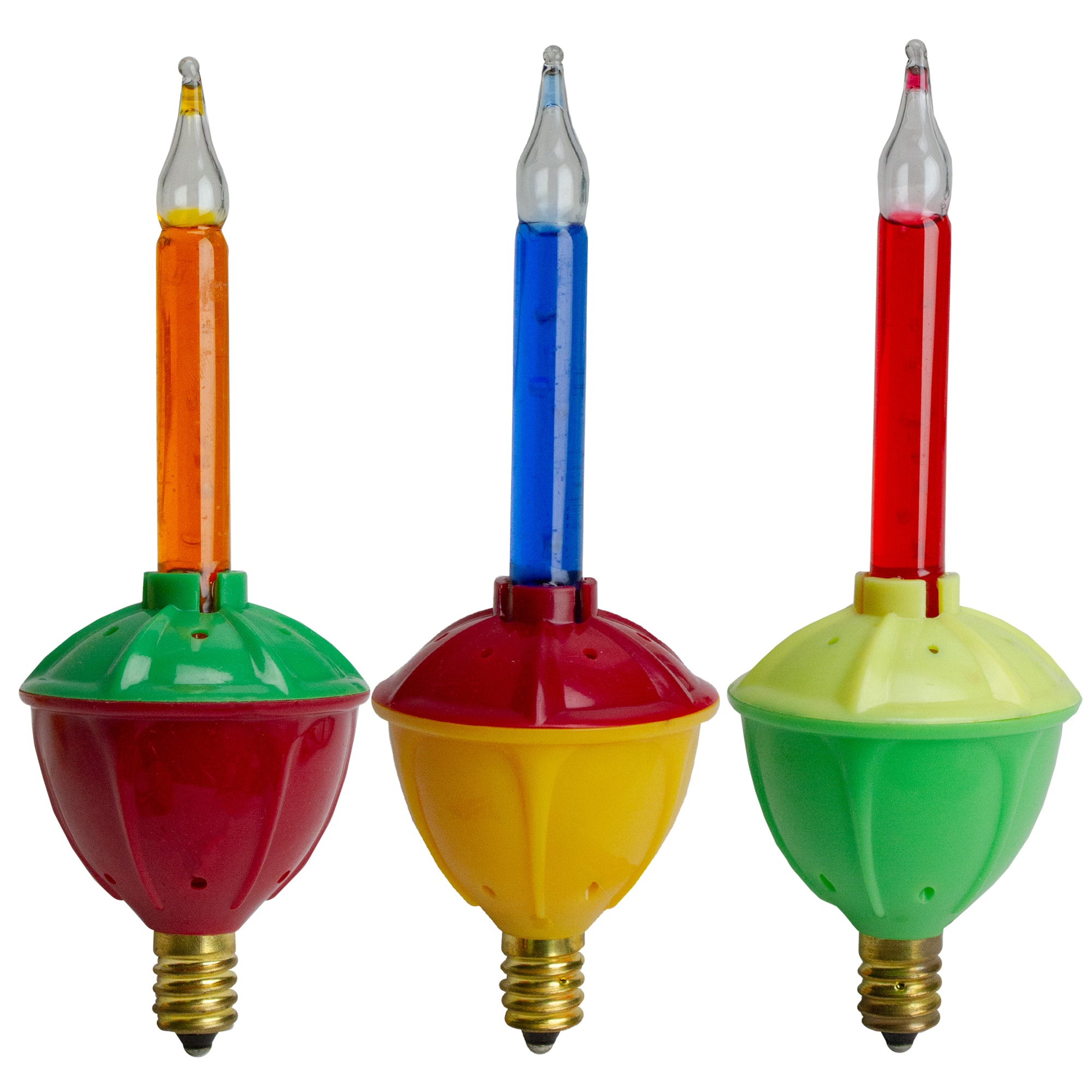 Multicolor Retro Bubble Light Replacement Christmas Bulbs Set