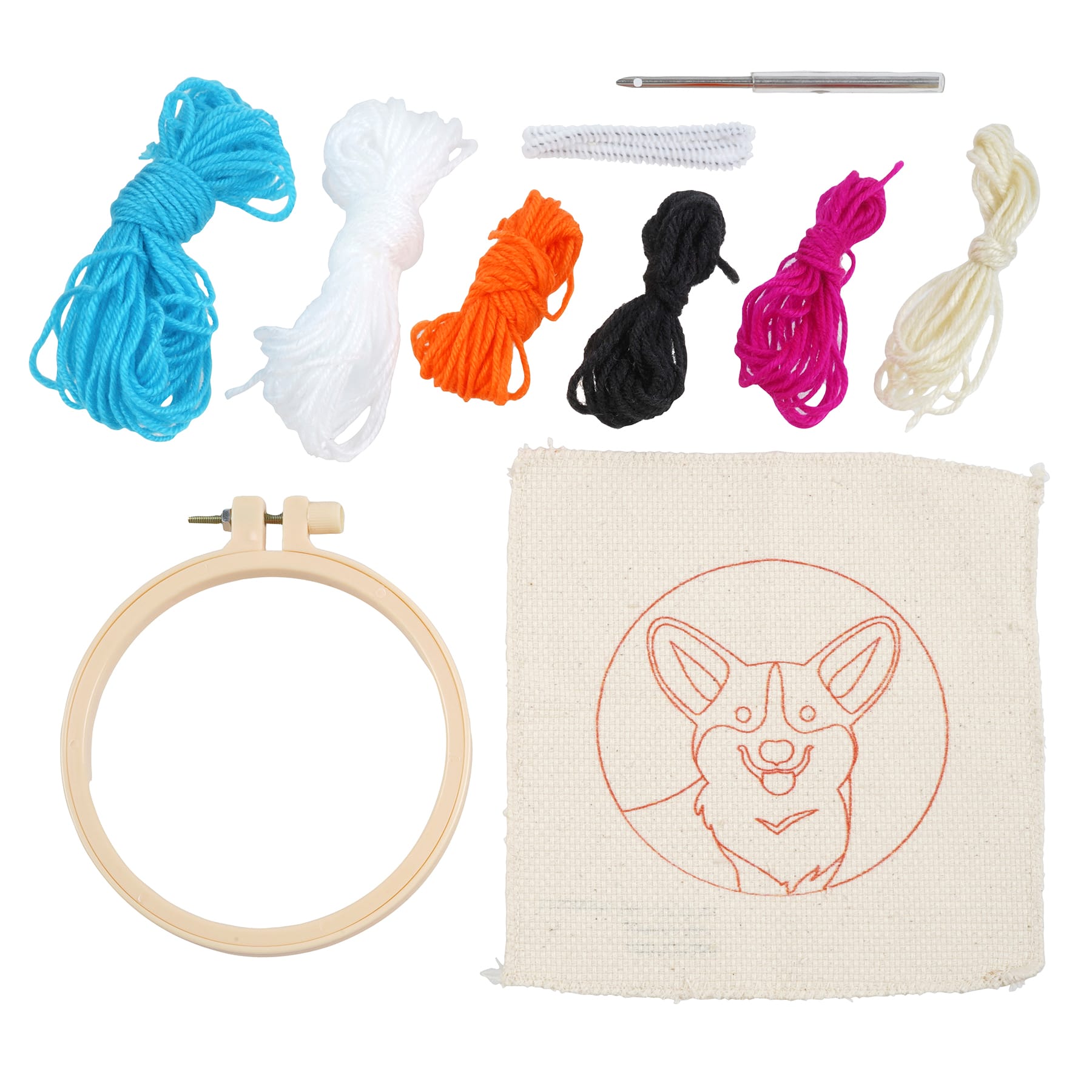 Dog Punch Needle Kits, Punch Needle Beginner Kit, Embroidery Supplies for  Different Dog Pattern 