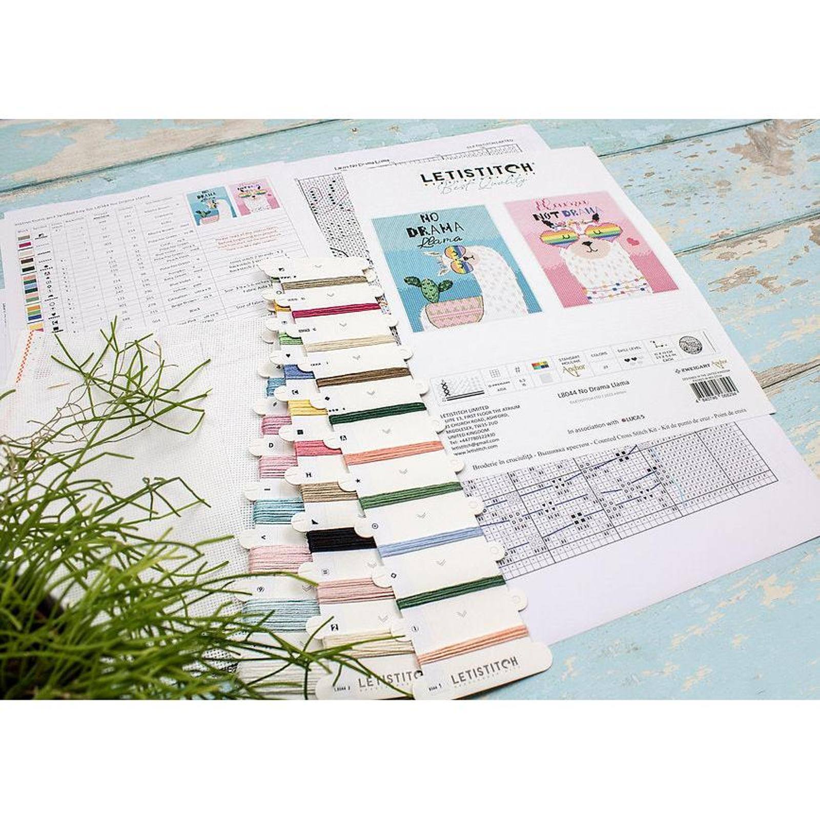 Letistitch No drama Llama Counted Cross Stitch Kit