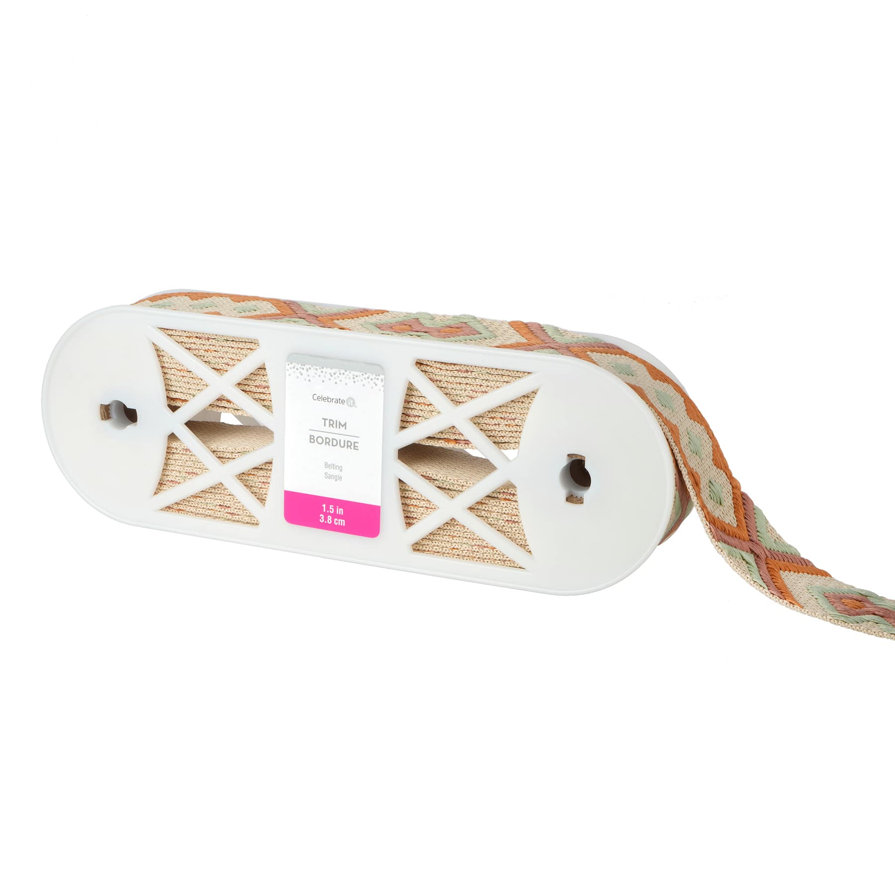1.5&#x22; Green Rhombus Belting Trim by Celebrate It&#xAE;