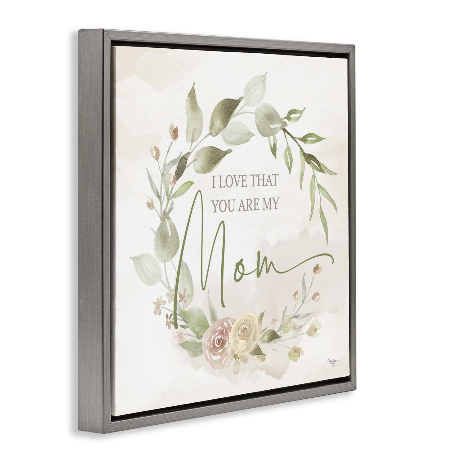 Stupell Industries Mother's Day Rose Wreath Floater Framed Art