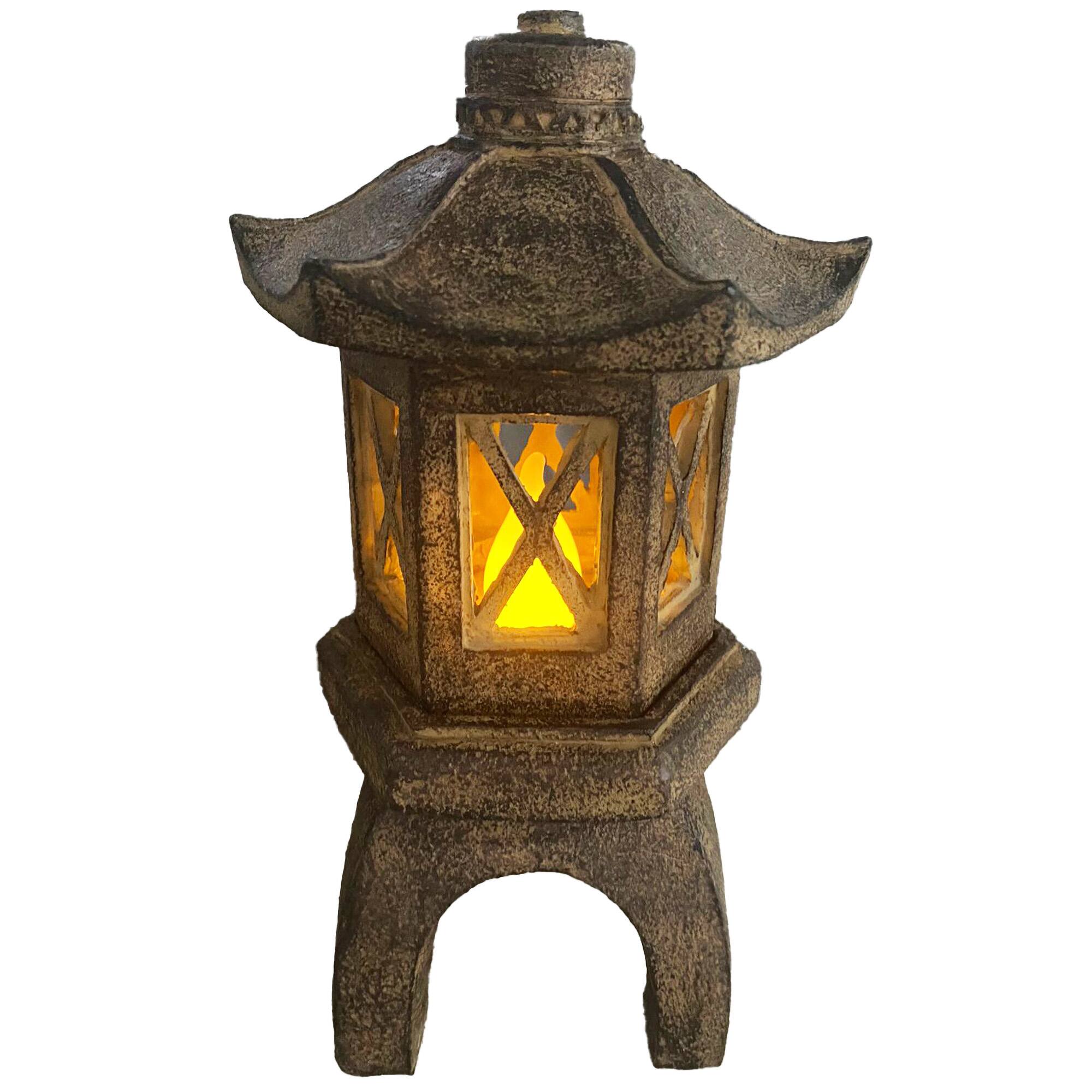 Santa's Workshop 9.5" Solar Temple Accent