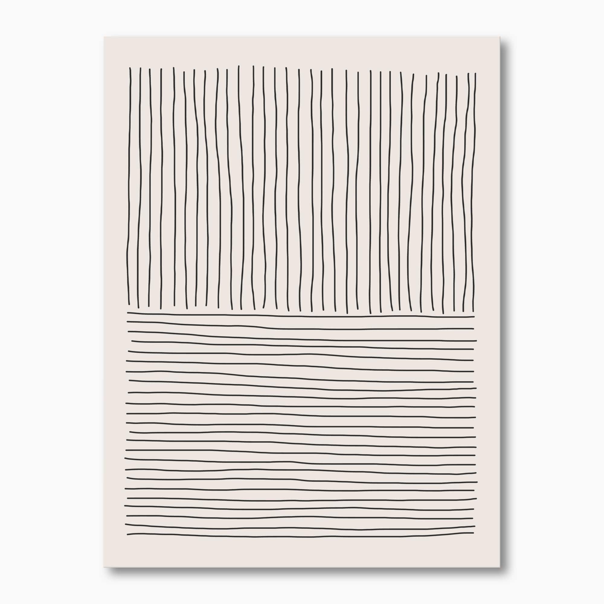 Designart - Minimal Geometric Lines III - Modern Canvas Wall Art Print