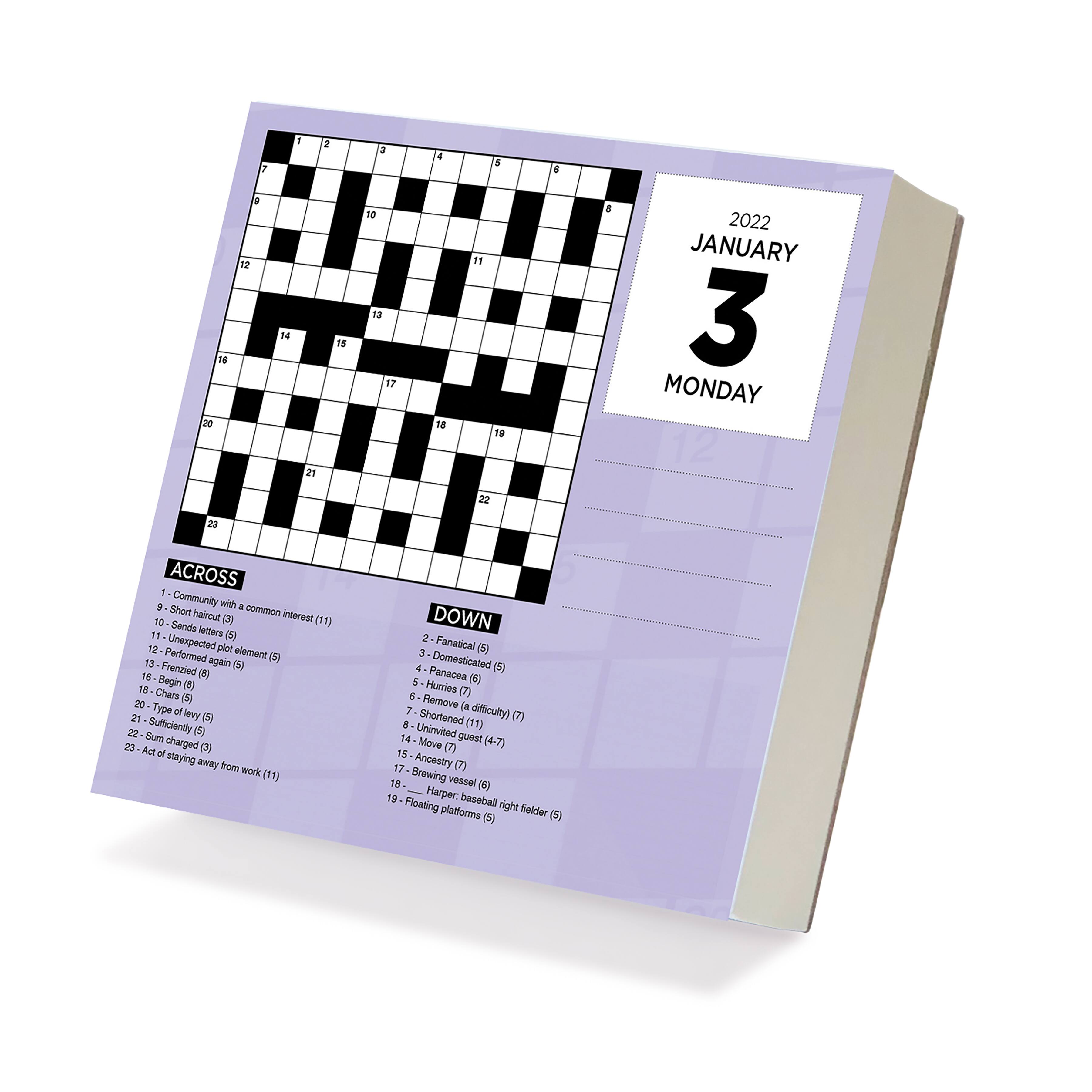 The new york times daily crossword page-a-day calendar for 2022 2022 Crossword Puzzles Daily Desktop Calendar | Michaels