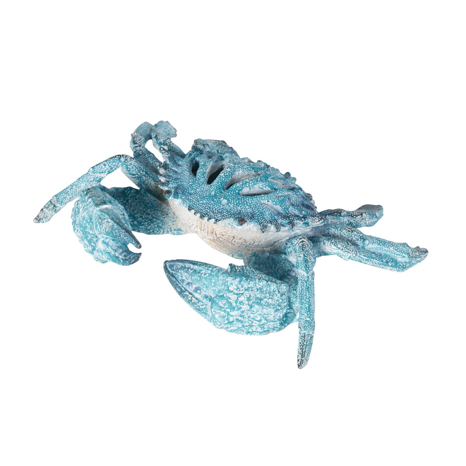 10" Polystone Crab Textured Decorative Sculpture