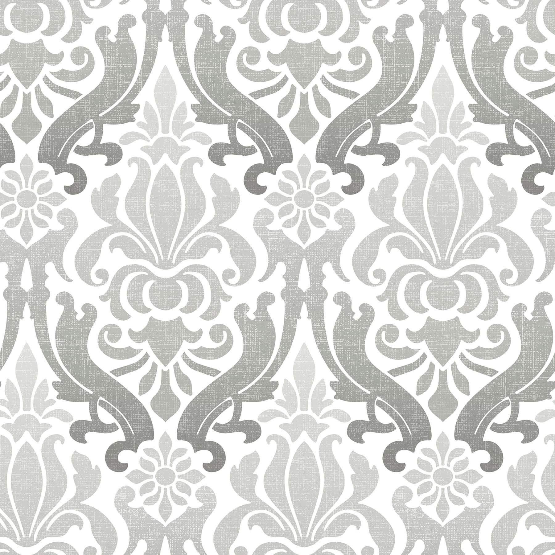 NuWallpaper Gray Nouveau Damask Peel & Stick Wallpaper