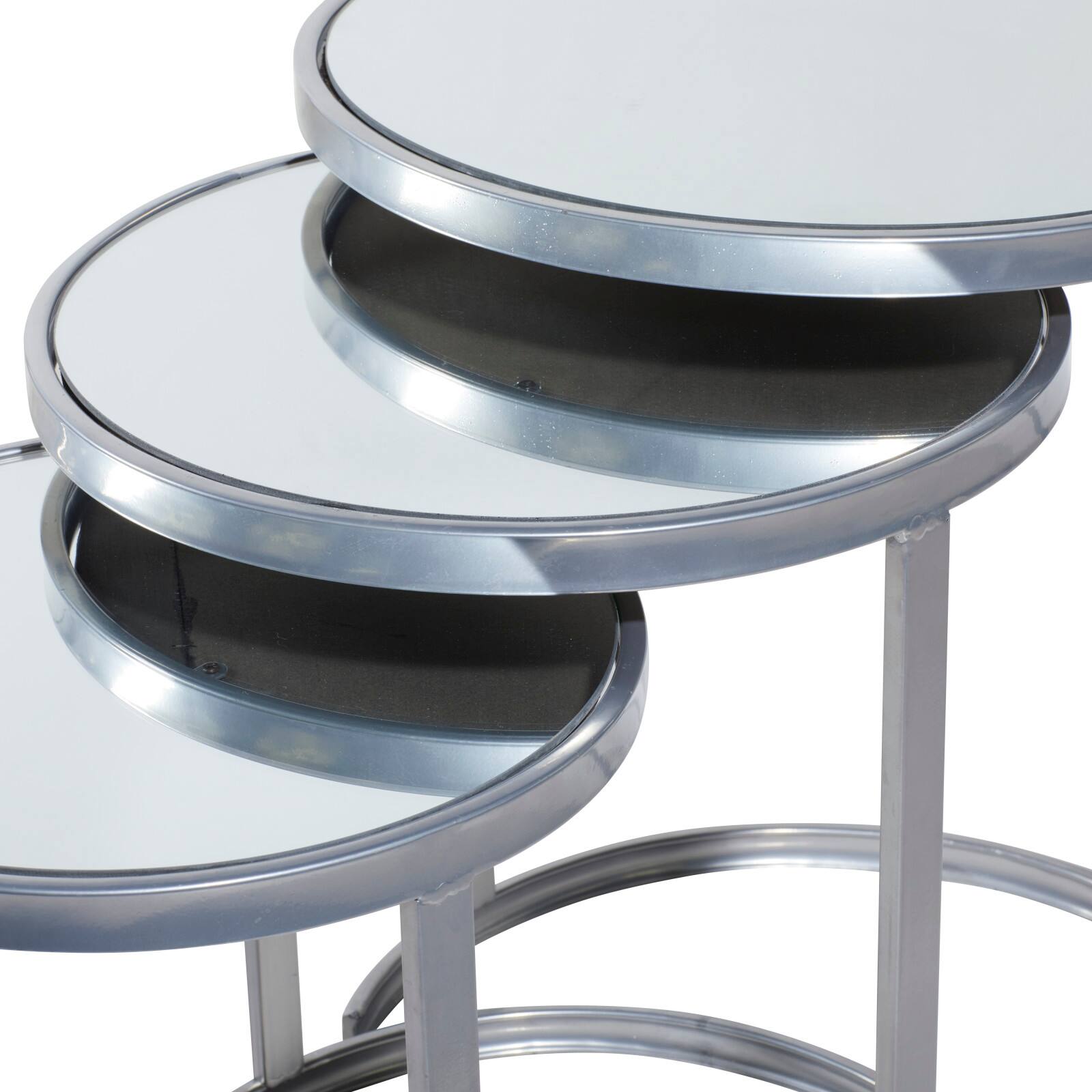 Contemporary Metal Accent Table Set