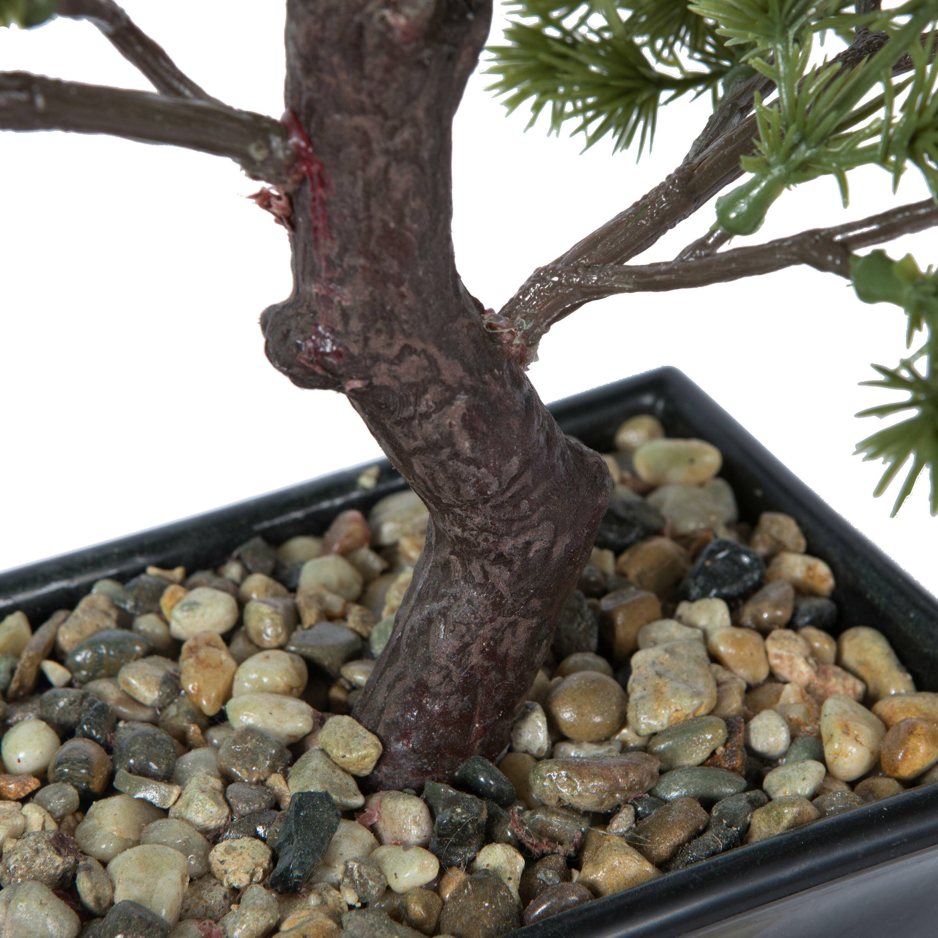 12&#x22; Potted Artificial Pine Bonsai Tree