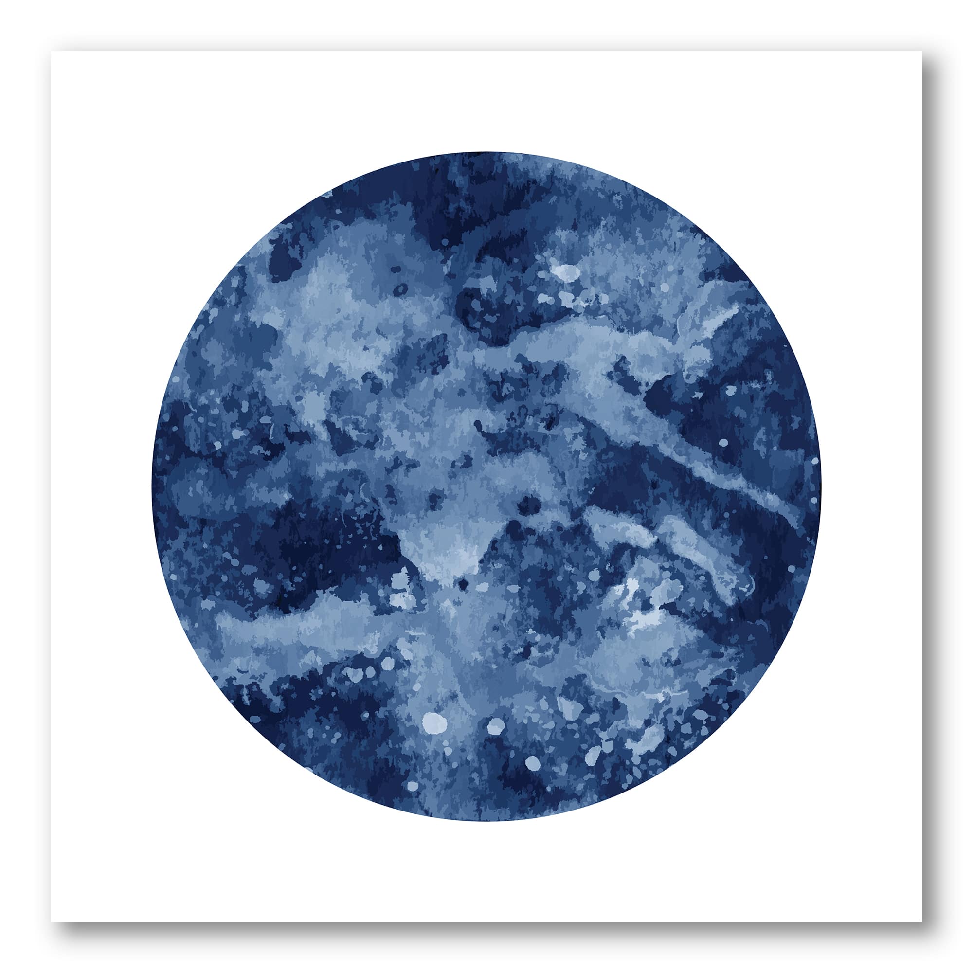 Designart - Space Galaxy Circle - Modern Canvas Wall Art Print