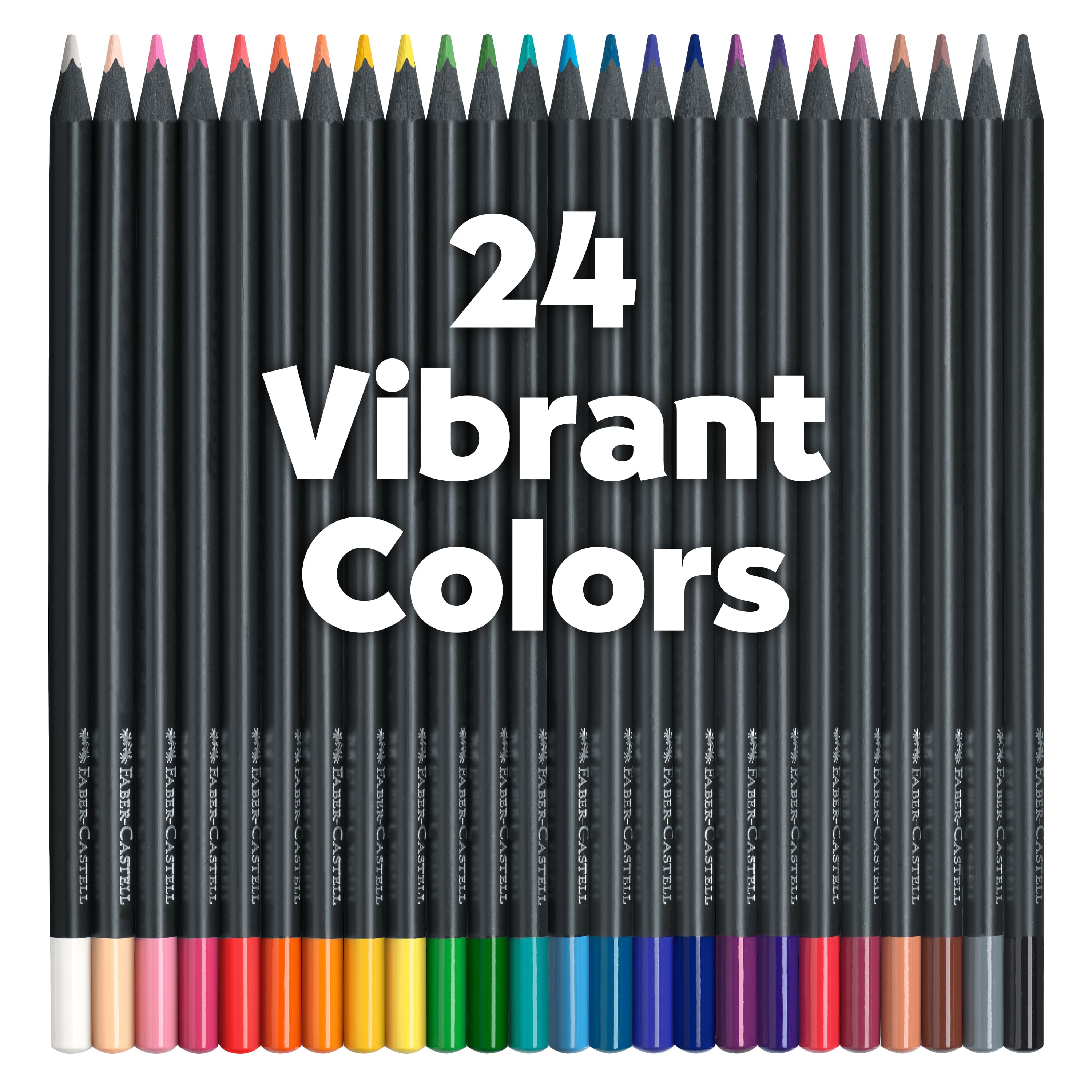 Faber-Castell® 24 Colour Black Edition Coloured Pencils