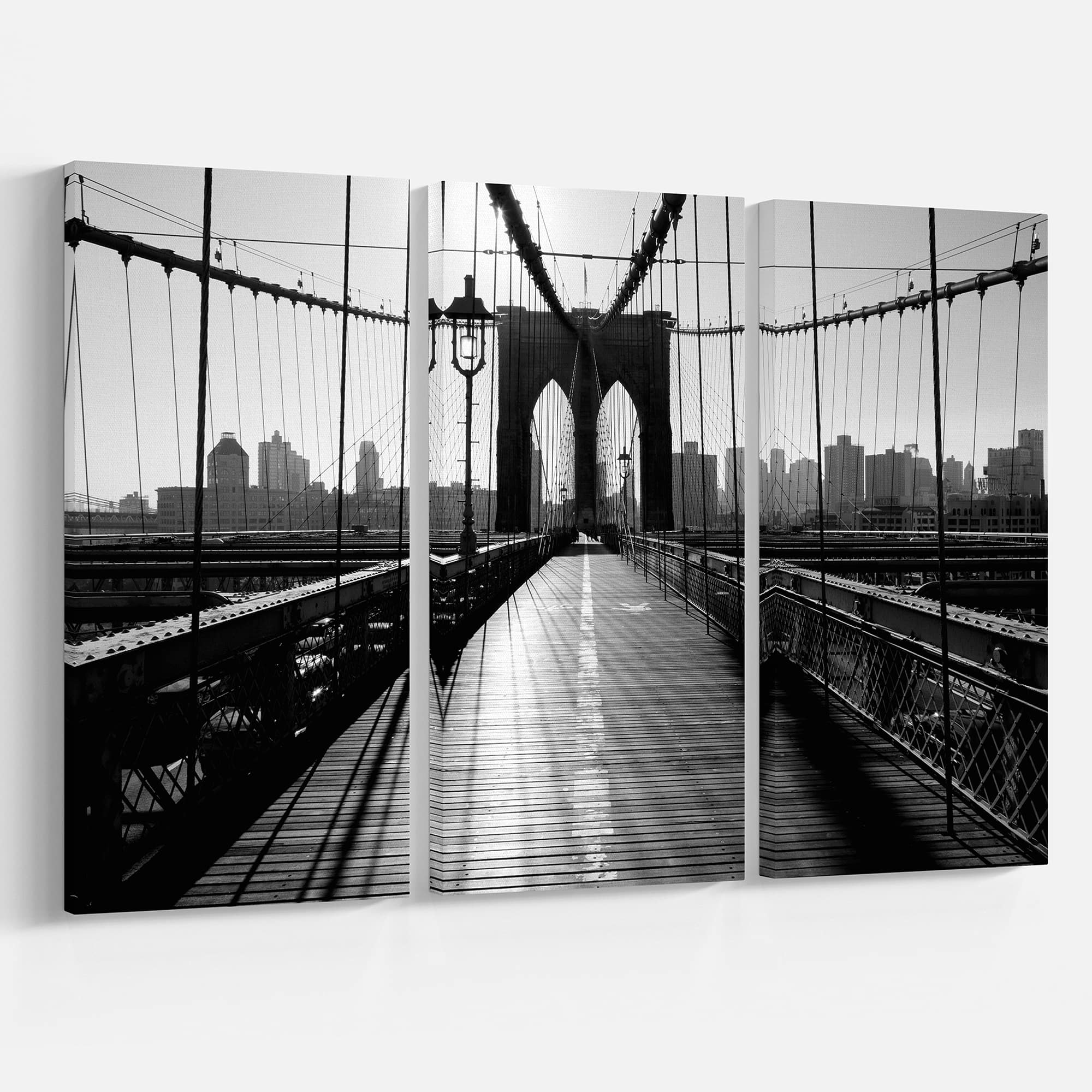 Designart - Dark Brooklyn Bridge