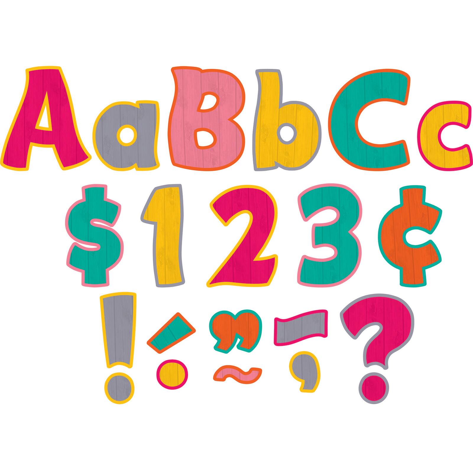 Teacher Created Resources® 4"Tropical Punch Funtastic Letters Combo Pack, 3 Packs of 624