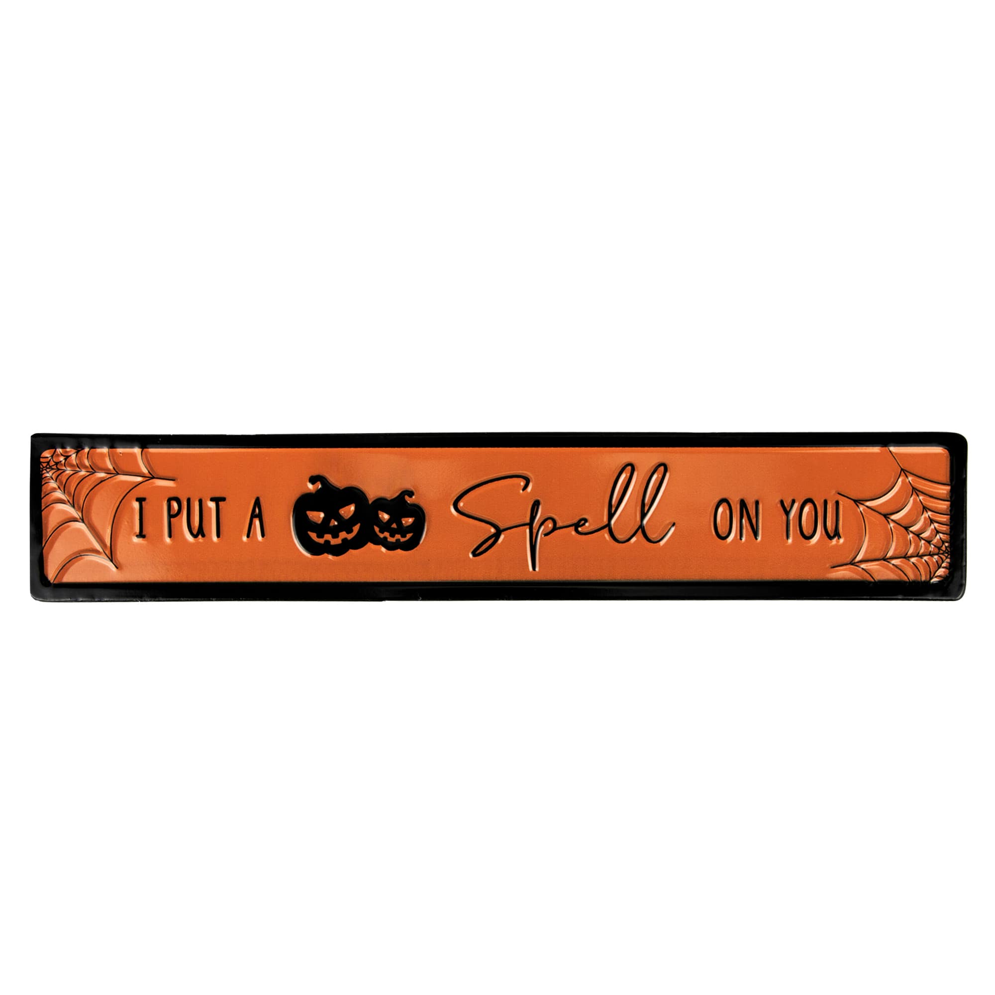 20" Orange & Black "I Put a Spell on You" Halloween Wall Sign