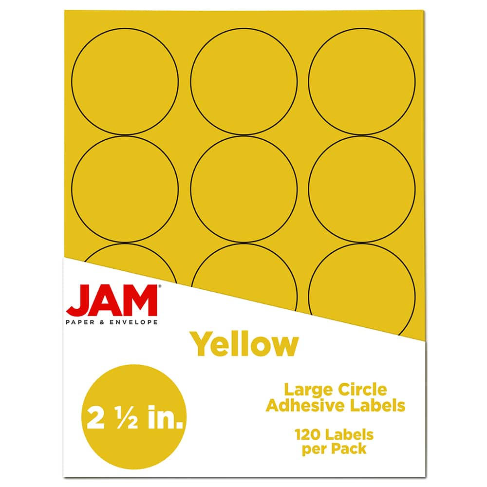 JAM Paper 2.5" Circle Product & Container Labels, 120ct.