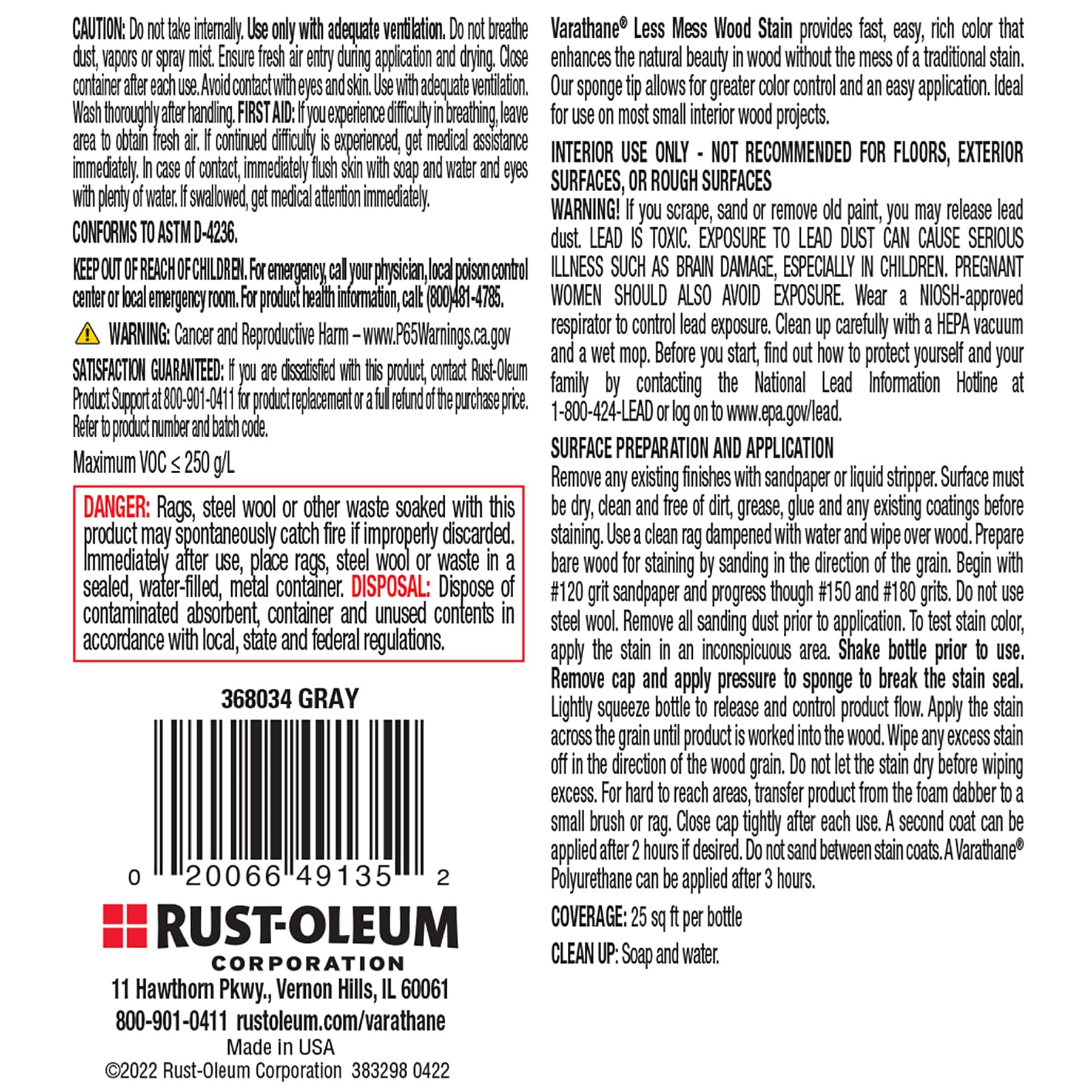 Varathane&#xAE; 2-in-1 Applicator &#x26; Wood Stain, 4oz.