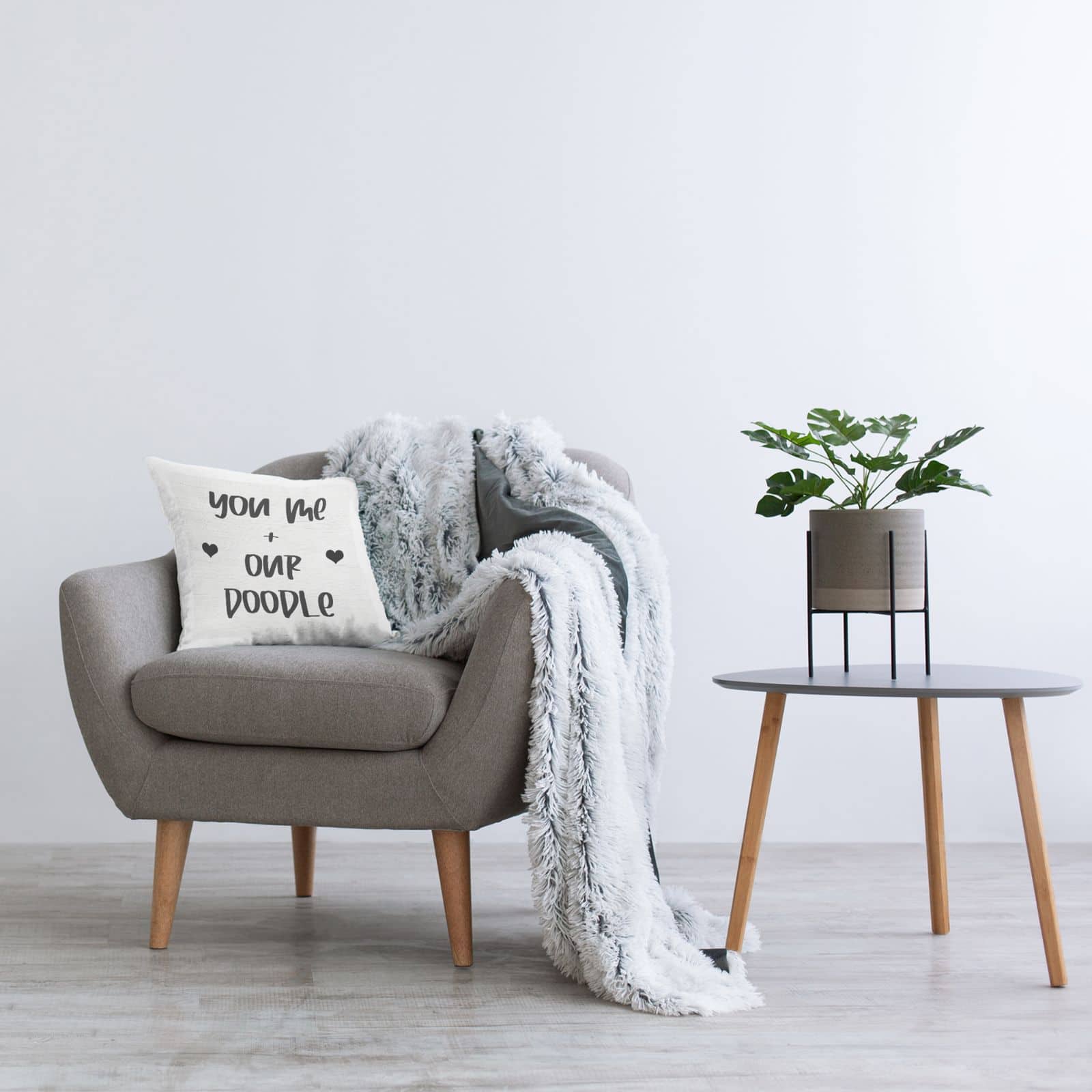 Stupell Industries You Me & Doodle Dog Breed Family Phrase Throw Pillow, 18" x 18"