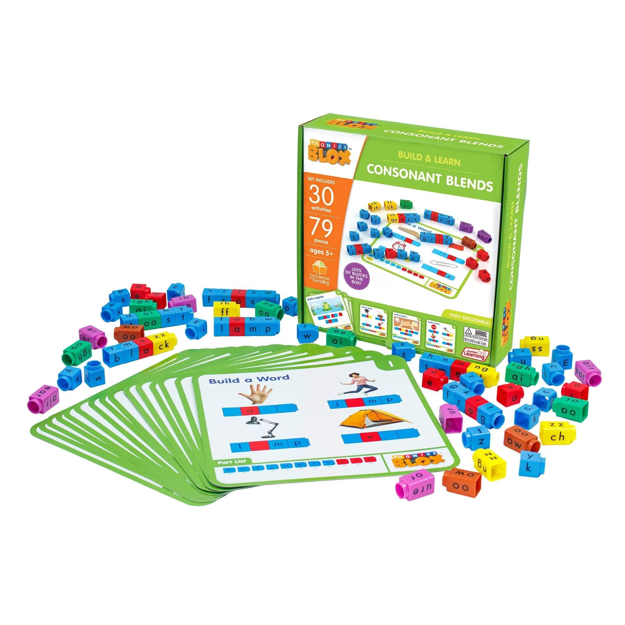 Junior Learning® Consonant Blends Phase 4 Rainbow Phonics Set