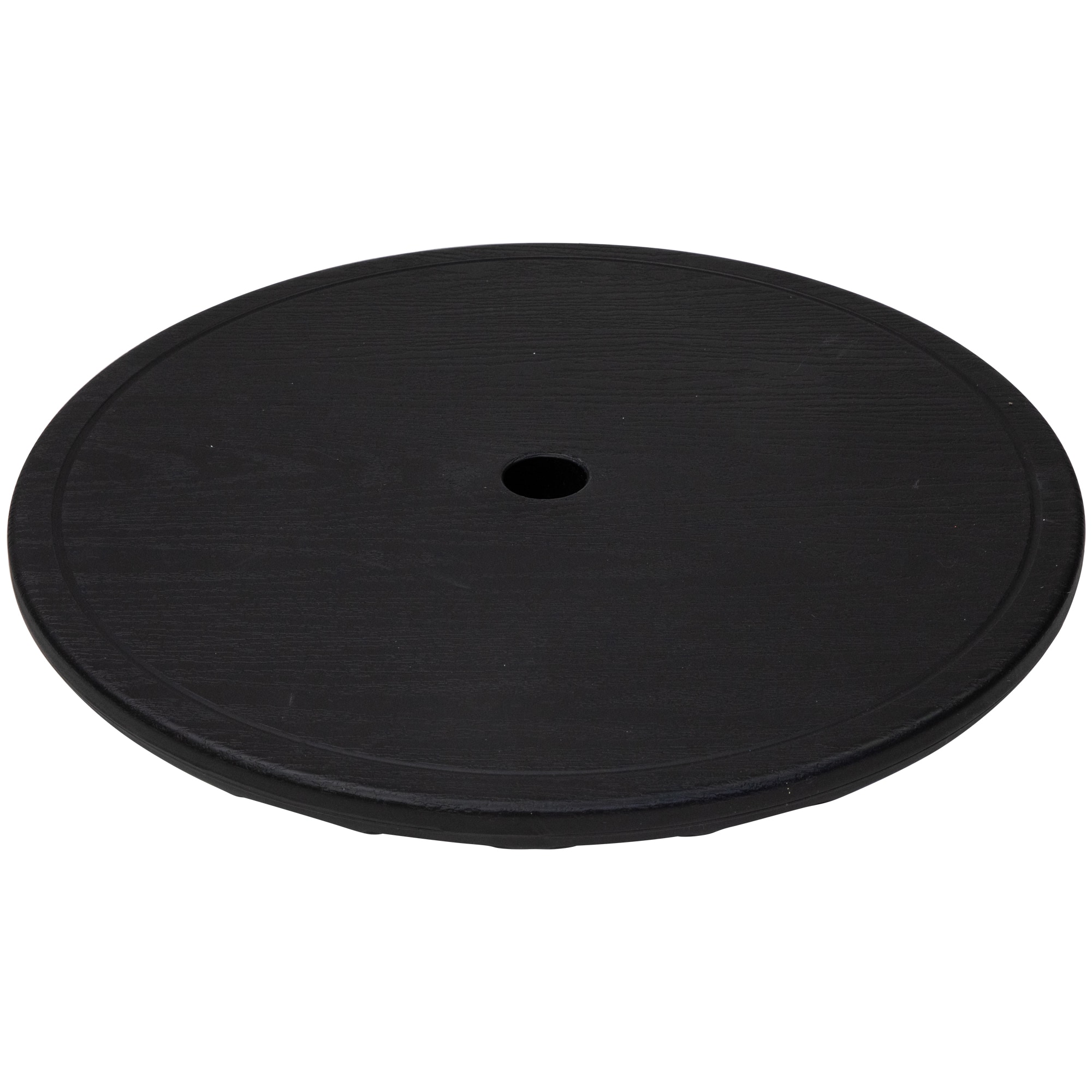20" Black Outdoor Umbrella Table Tray