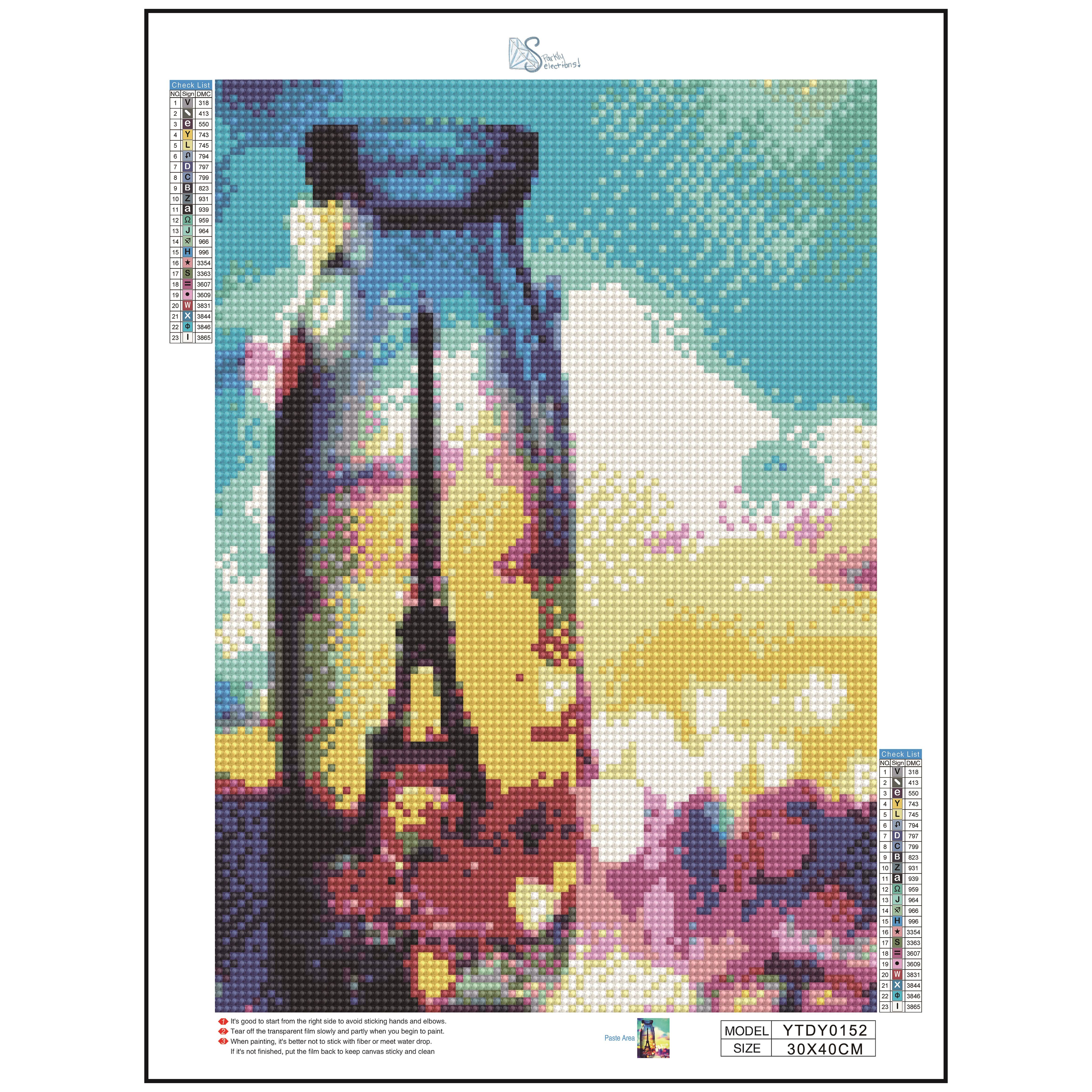 Sparkly Selections Eiffel Tower in a Jar Diamond Painting Kit, Square Diamonds