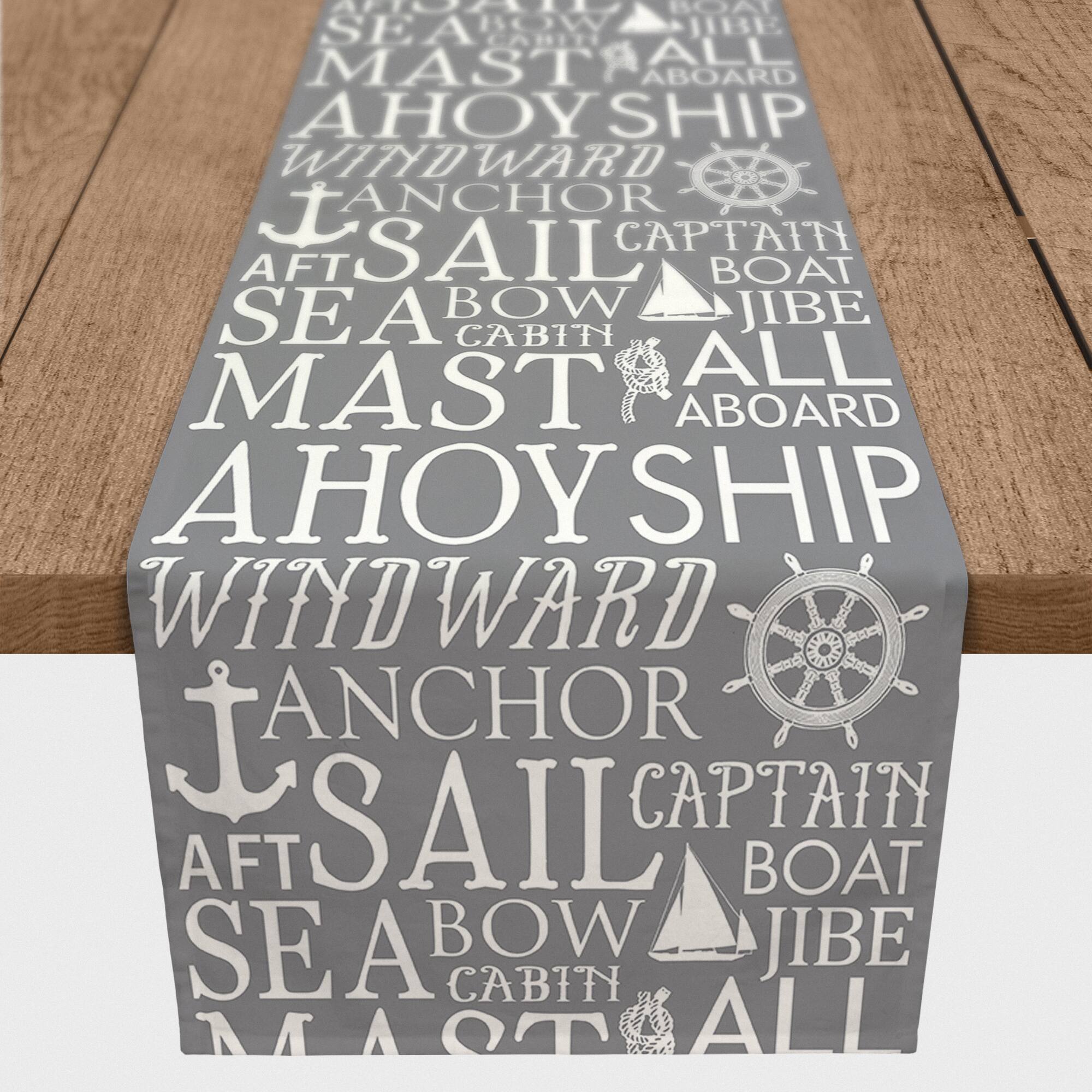 Beach Words Indoor/Outdoor Table Runner