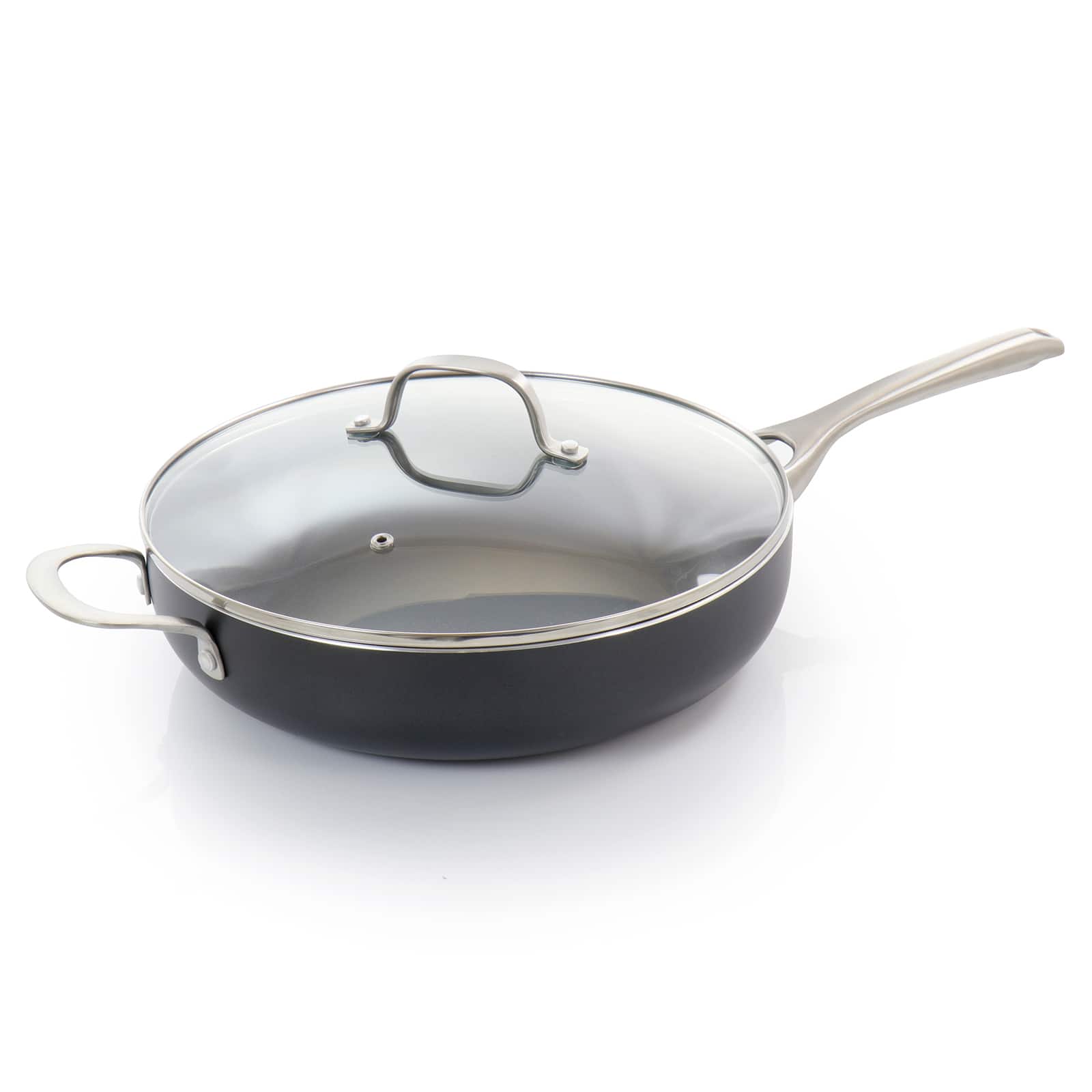 Oster Palladium 4.8qt. Aluminum Sauté Pan with Glass Lid