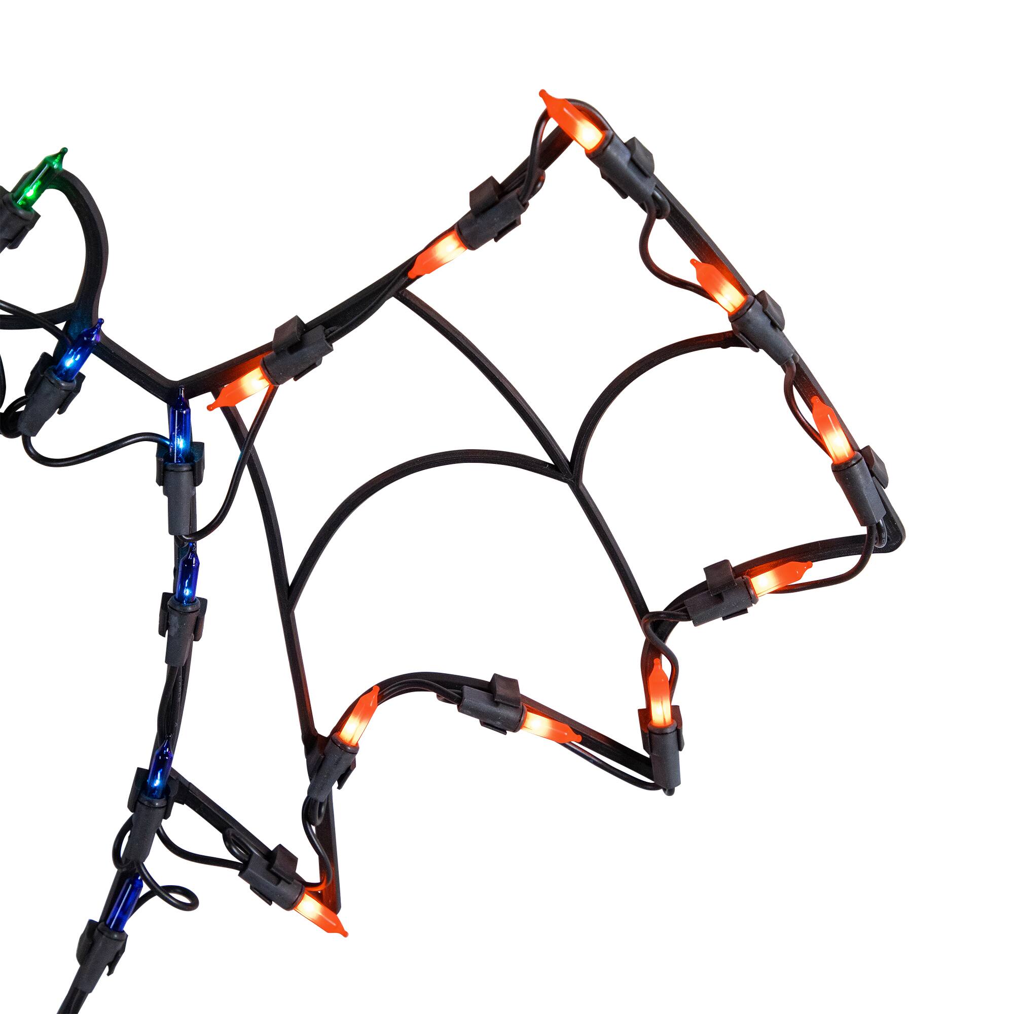 15&#x22; Lighted Bat Halloween Window Silhouette Decoration