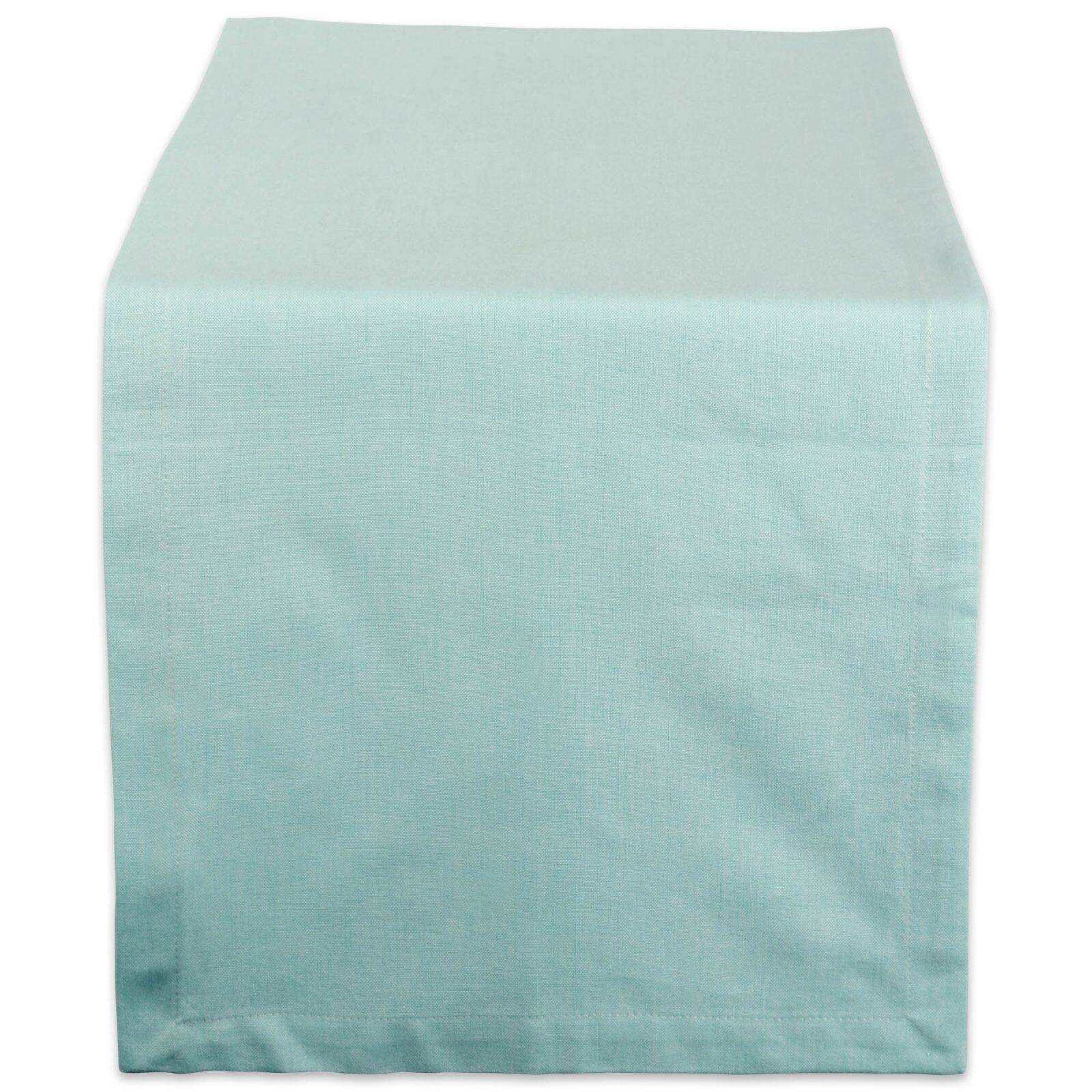 DII® 72" Aqua Solid Chambray Table Runner