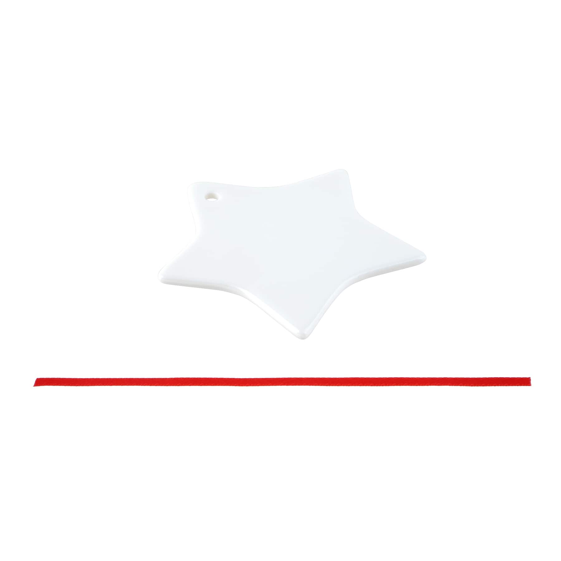 3&#x22; Star Ceramic Sublimation Ornaments, 3ct. by Make Market&#xAE;