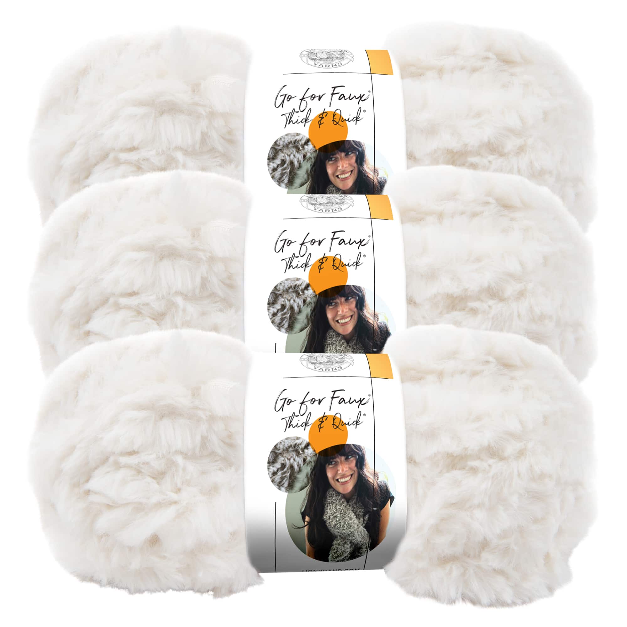 3 Pack Lion Brand® Go For Faux® Thick & Quick® Yarn