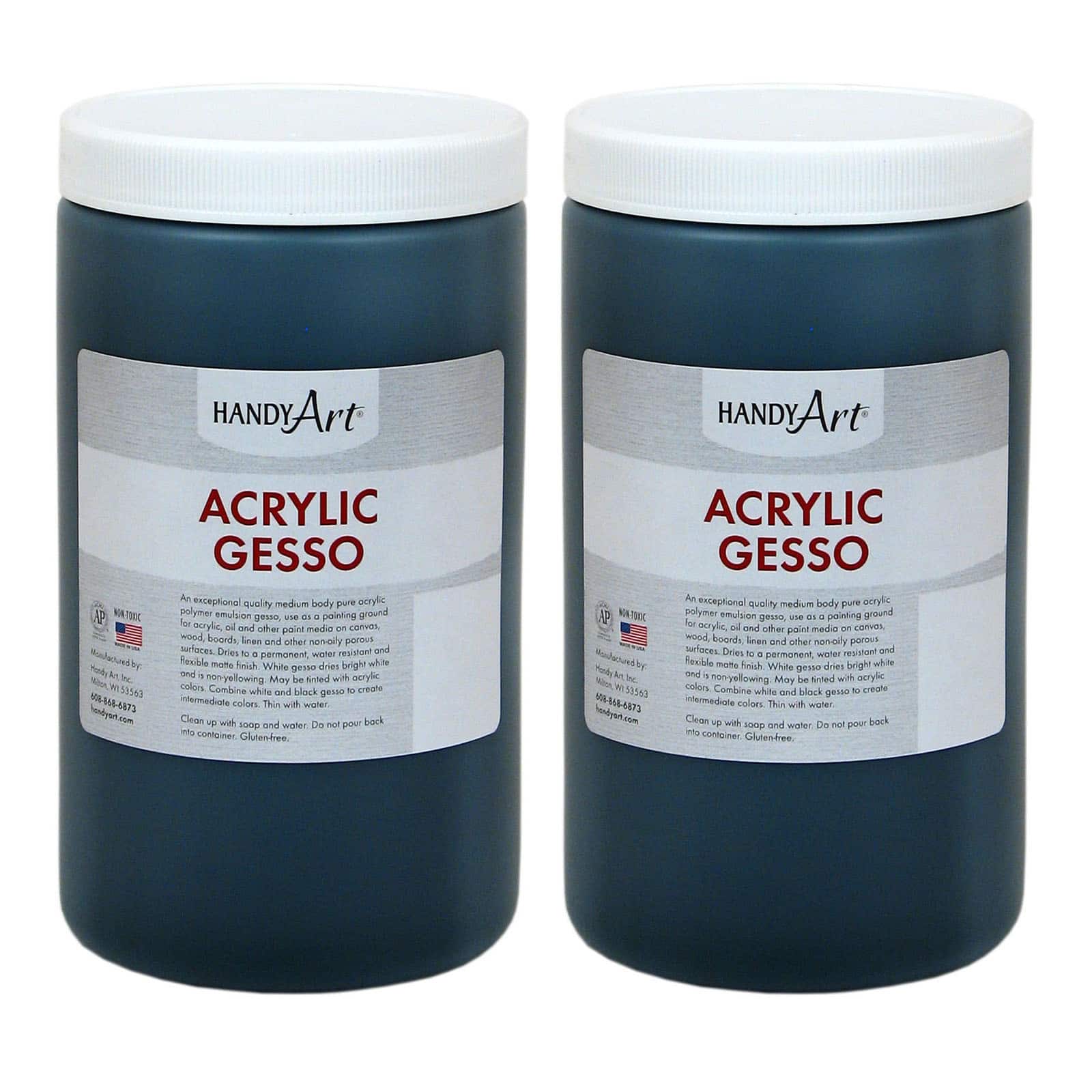 6 Packs: 2 ct. (12 total) Handy Art® 32oz. Black Acrylic Gesso