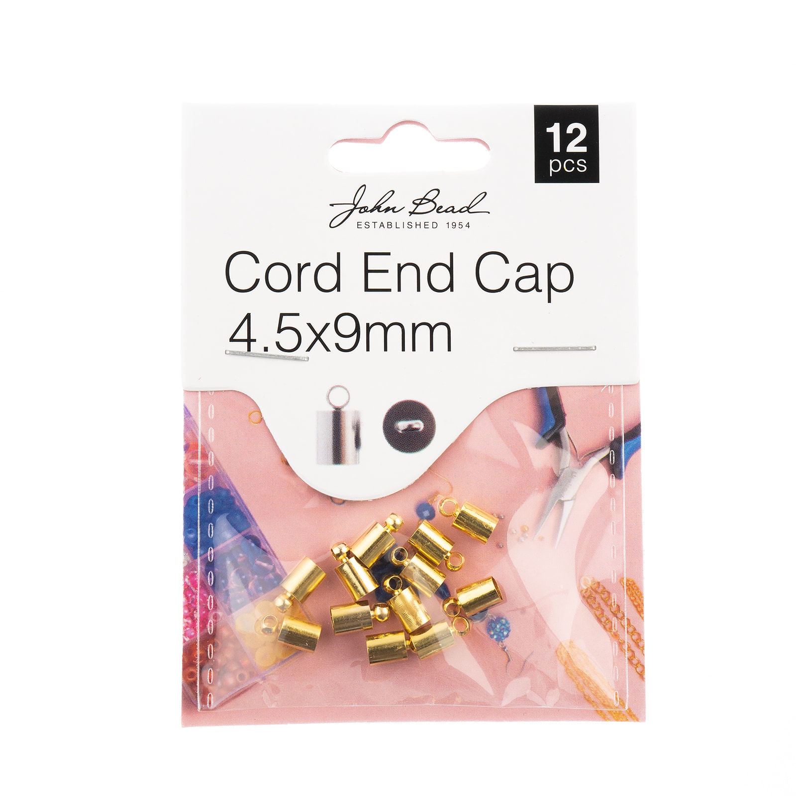 John Bead Must Have Findings 9mm Cord End Caps, 12ct.