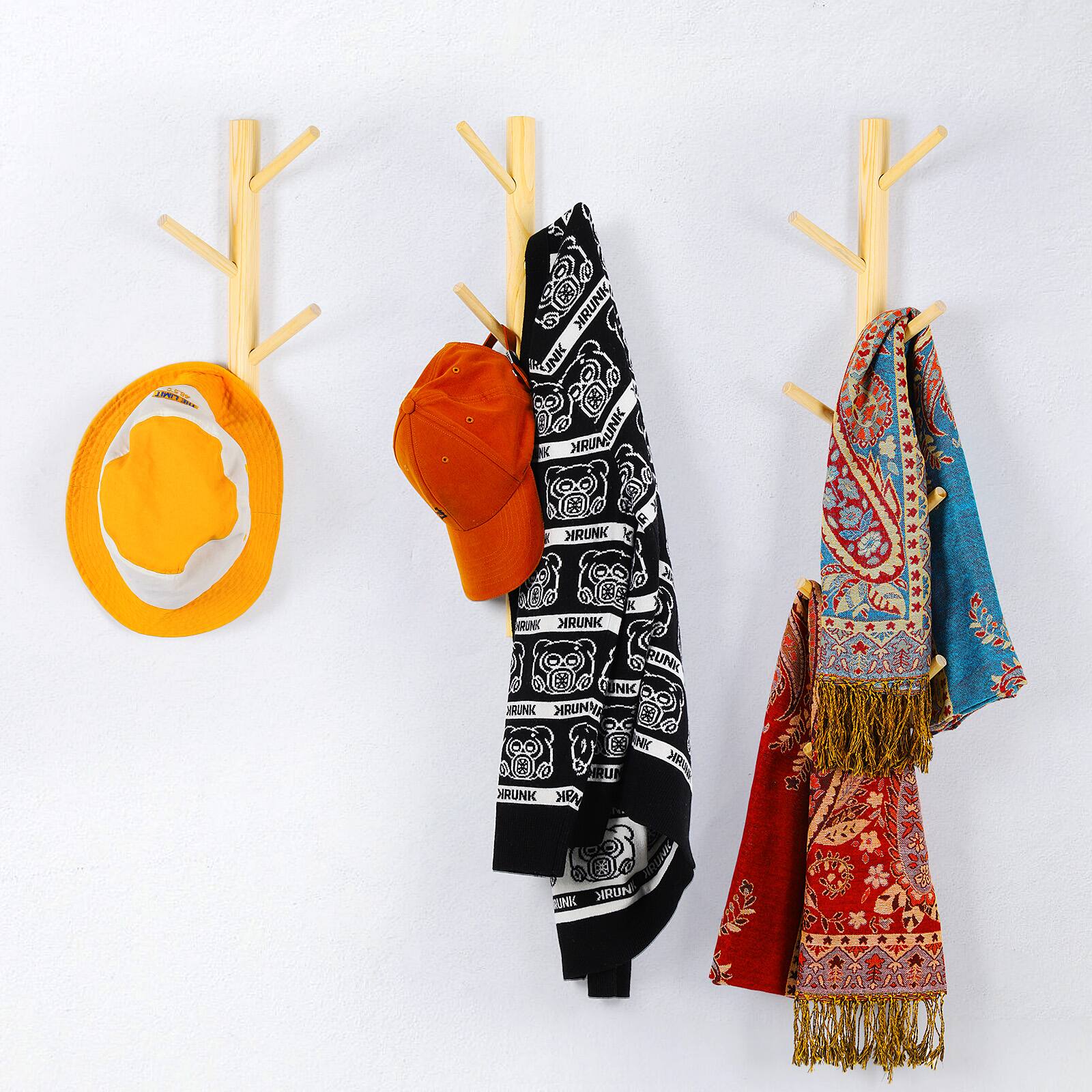 NEX™ 6-Hook Wall Mounted Tree Branch Coat Rack