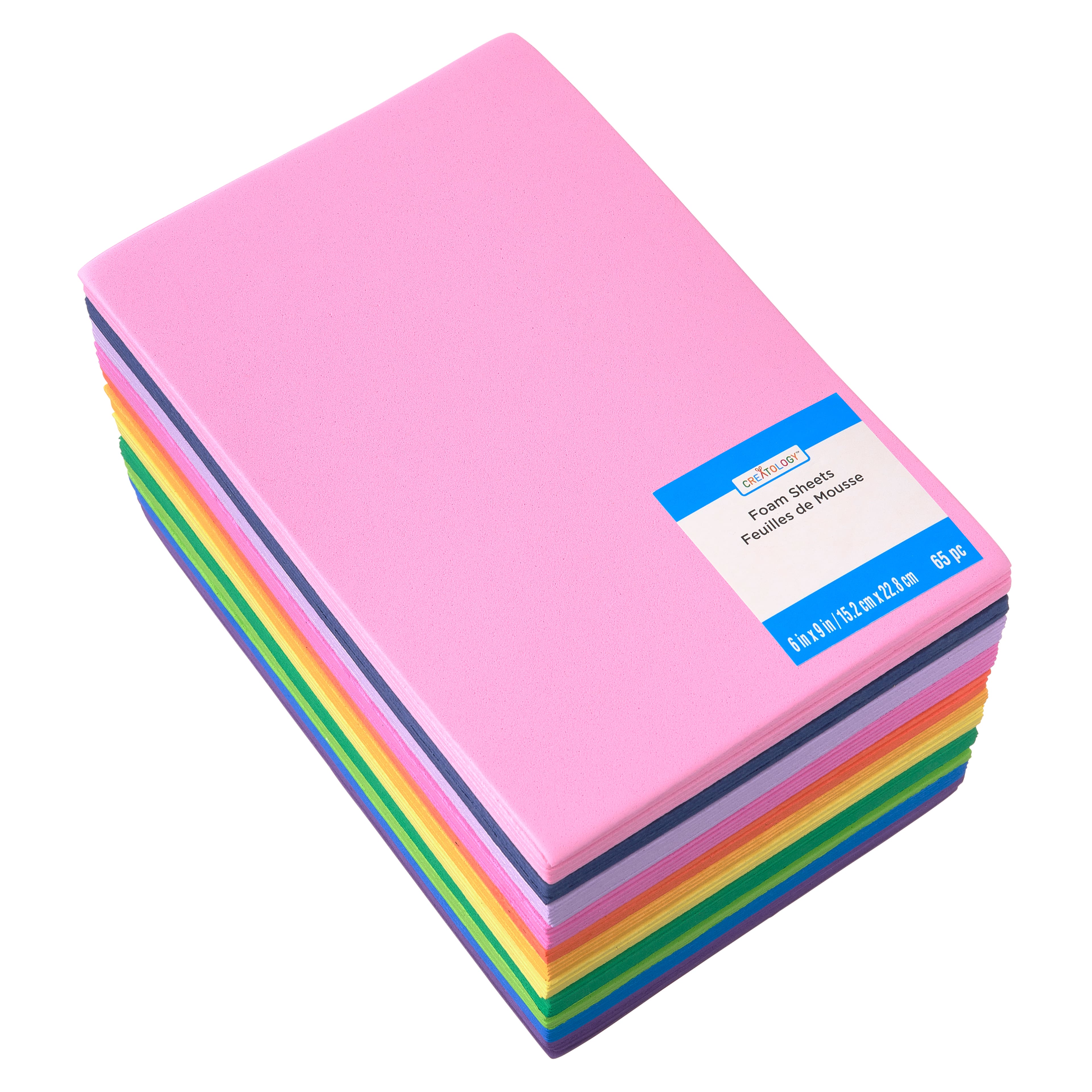 Brights 6" x 9" Foam Sheets Value Pack by Creatology™, 65 Sheets