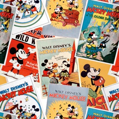 Disney® Mickey Mouse Poster Pack Cotton Fabric | Michaels