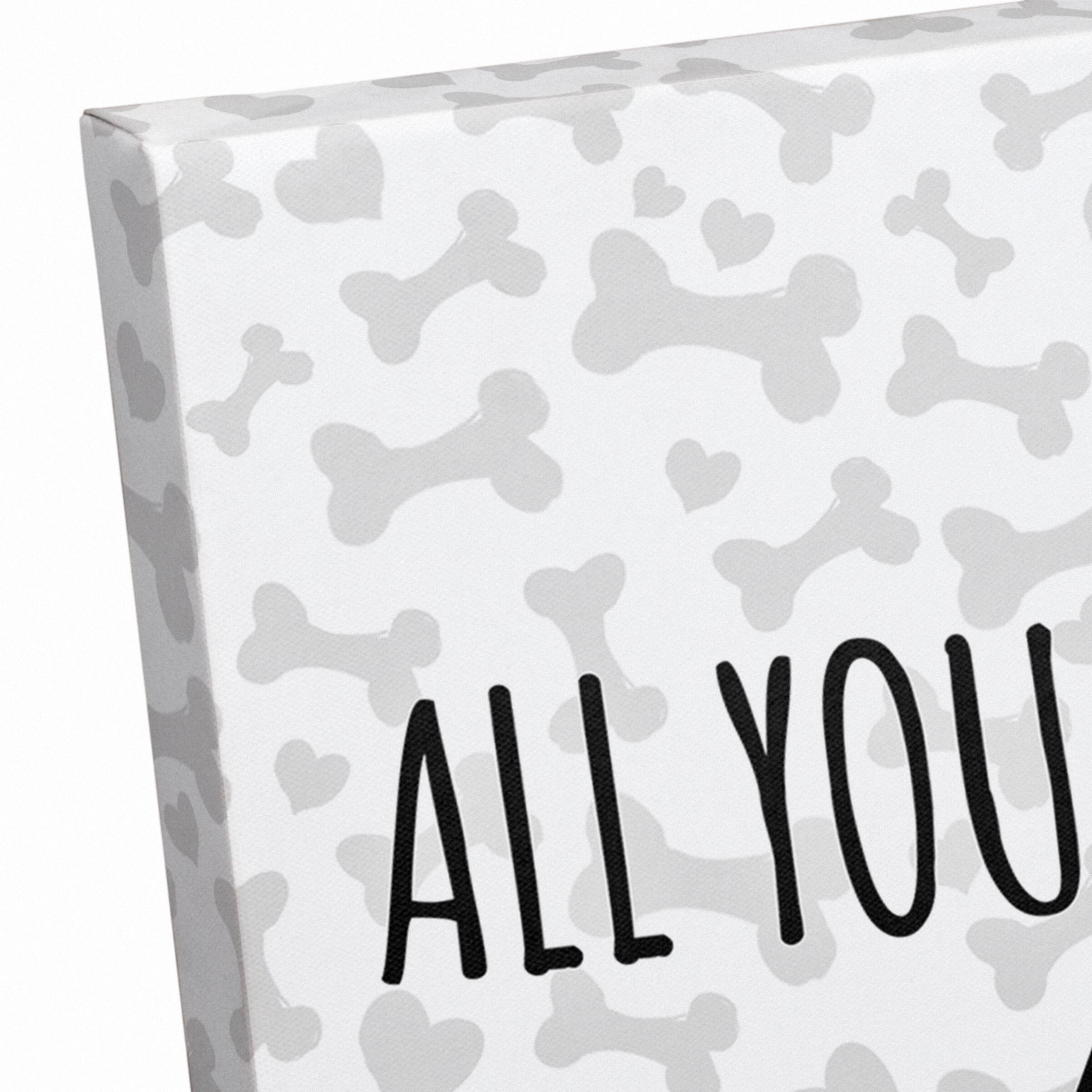 All You Need is Love & A Dog Canvas Wall Art